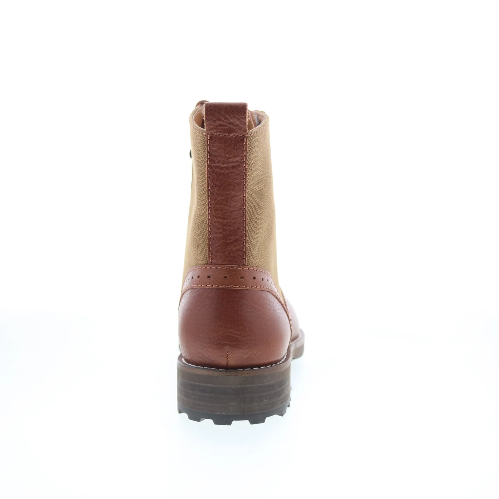 Dingo Andy Casual Boot DI-203 Mens Brown Leather Lace Up Casual Dress Boots Zipper Closure