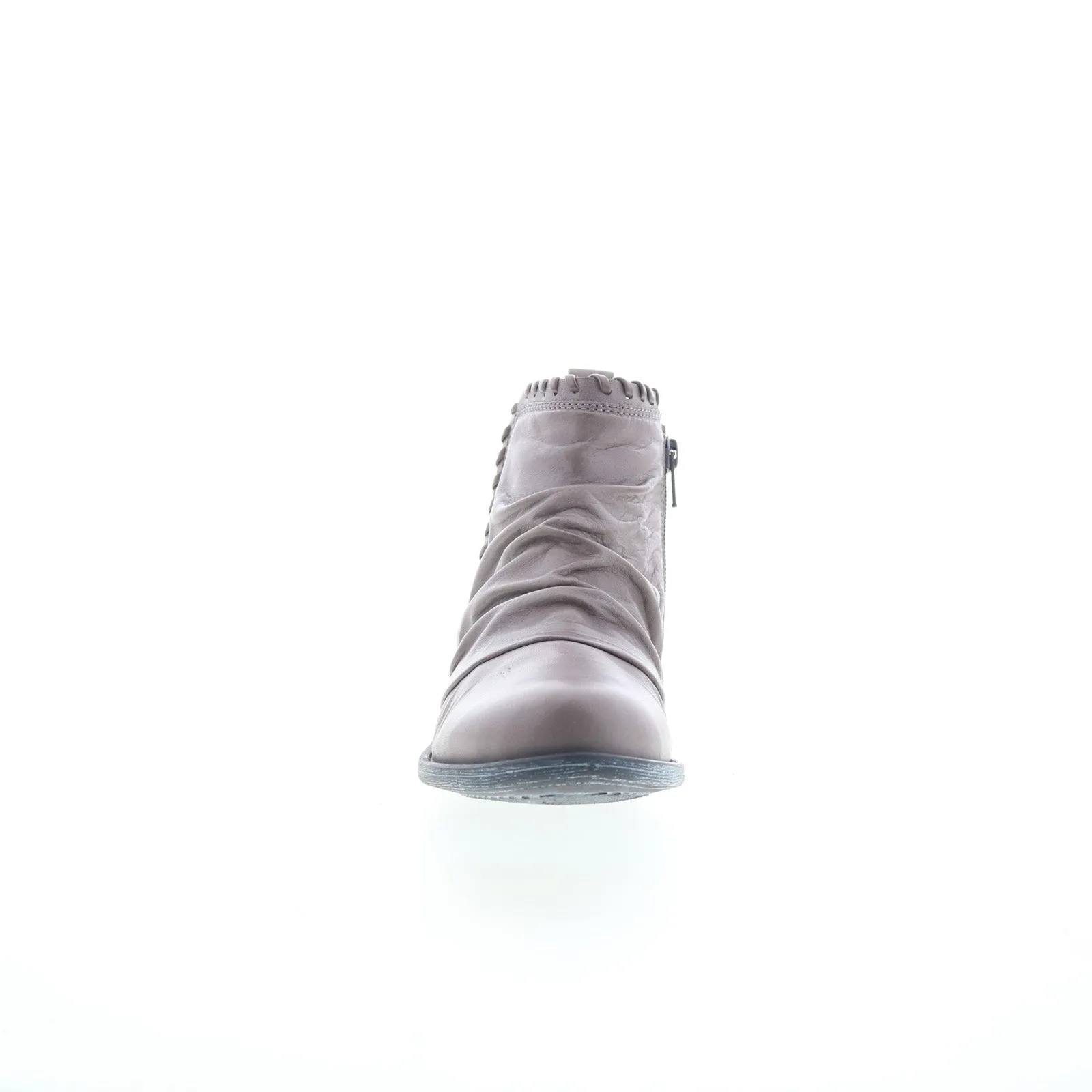 natural materials Miz Mooz Lynda Womens Gray Leather Zipper Ankle & Booties Boots
