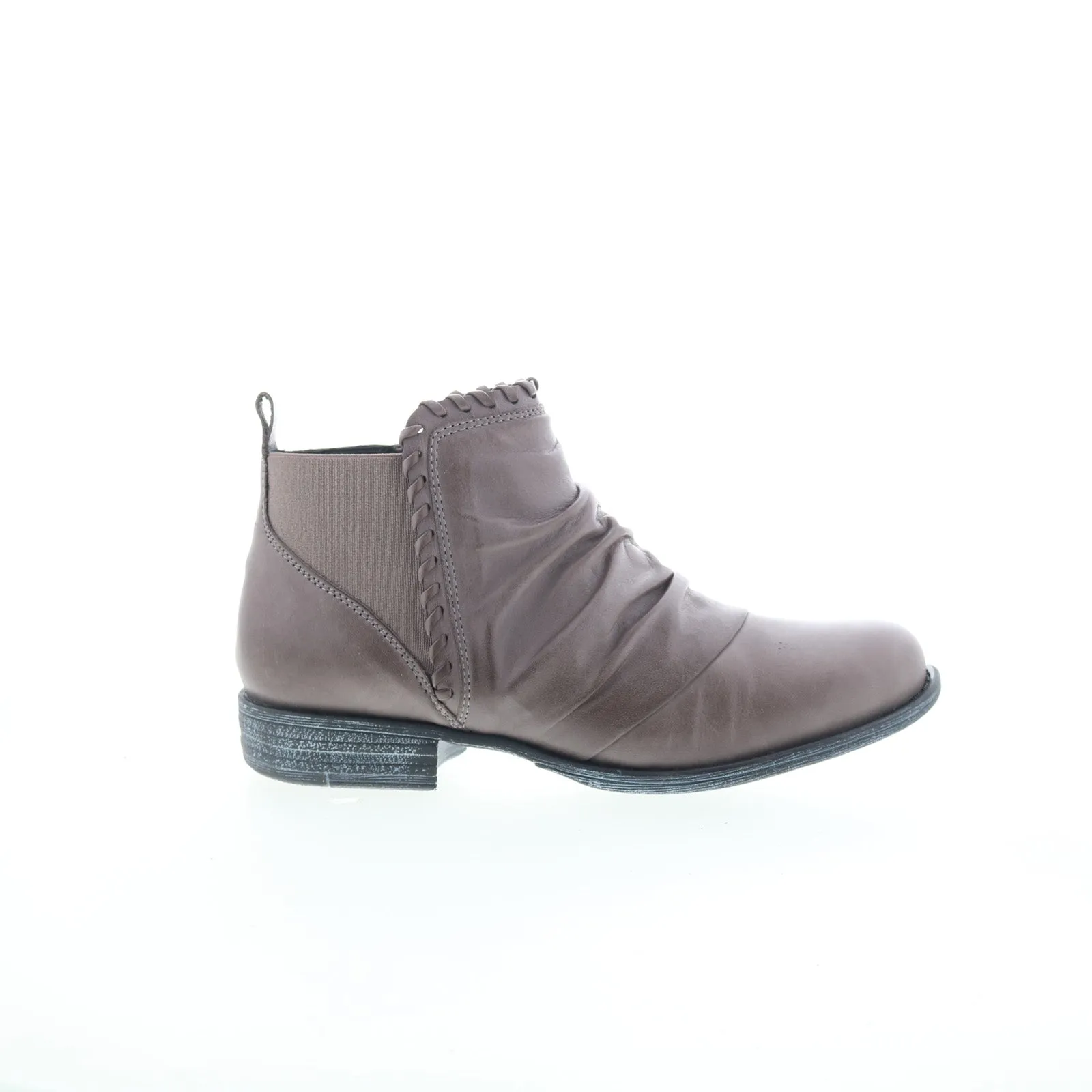 Miz Mooz Lynda Womens Gray Leather Zipper Ankle & Booties Boots Rain Proof