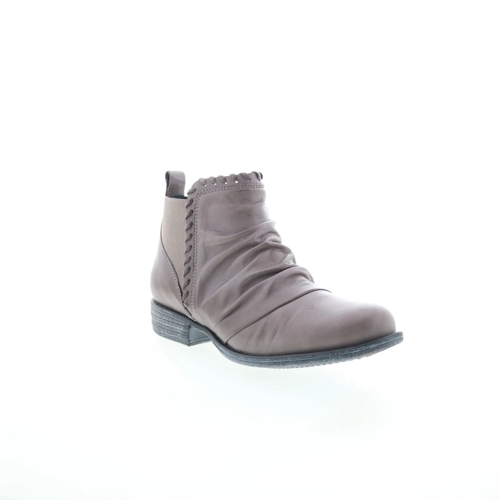 Lace-Up Closure Miz Mooz Lynda Womens Gray Leather Zipper Ankle & Booties Boots