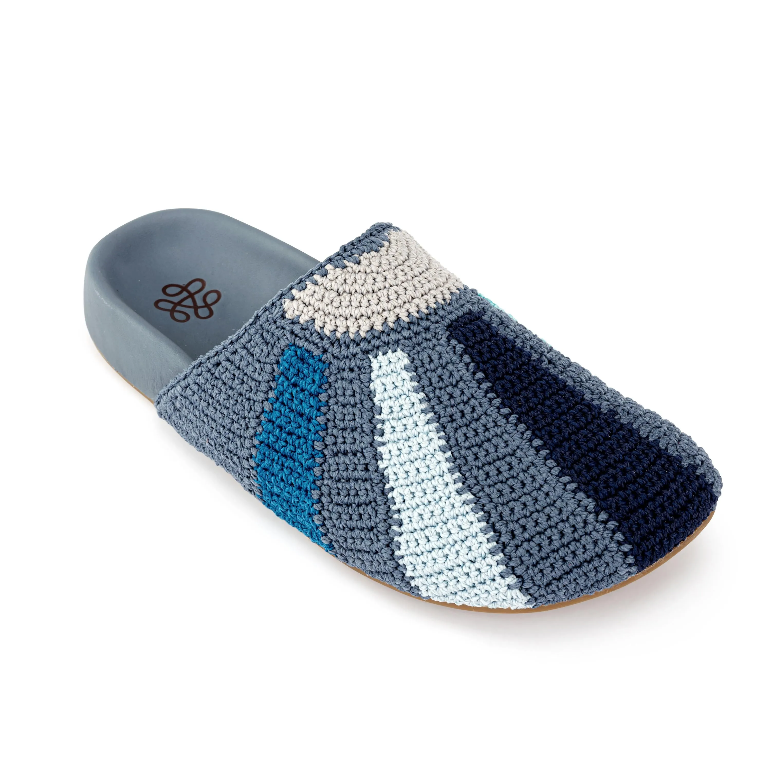 Autumn Tone Silver Shine Bolinas Clog - Hand Crochet - Maritime Sunbeam