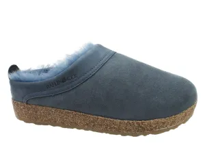 Haflinger Clogs Sheepskin Snowbird Navy Height Plus Best Seller