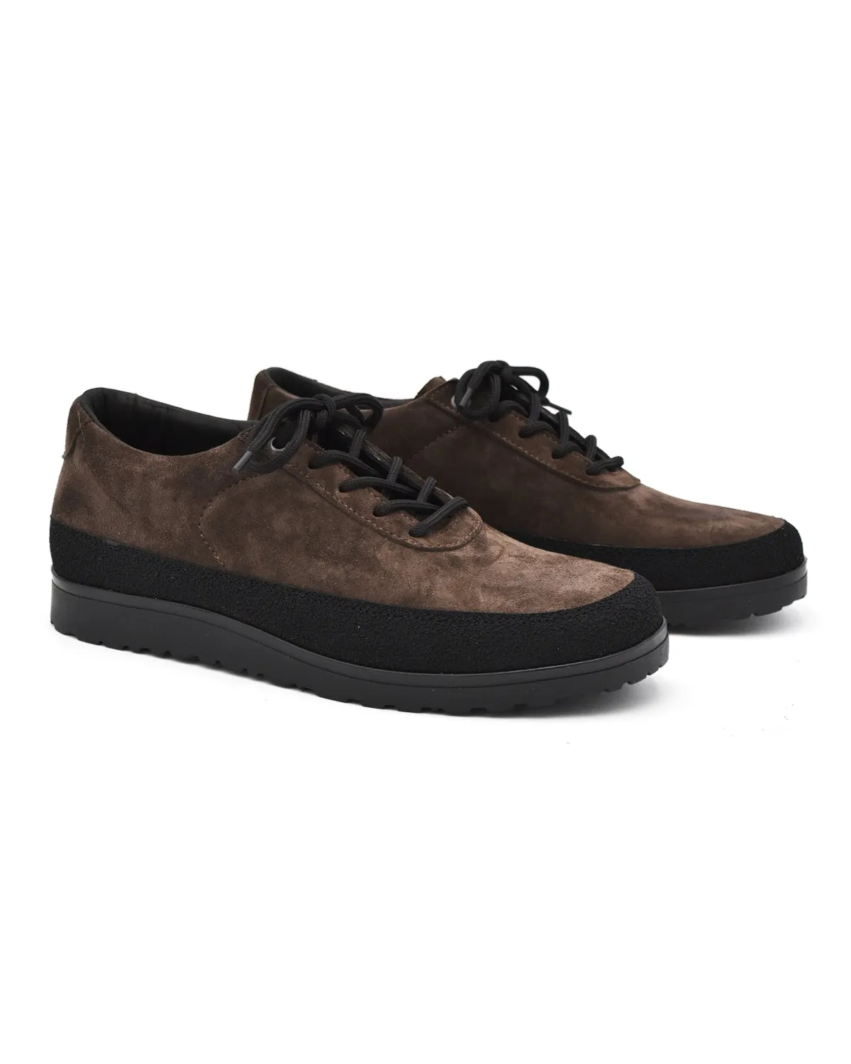 Tarvas Explorer Hiking Sneaker in Chocolate Suede Morning Walk Shock Absorbing