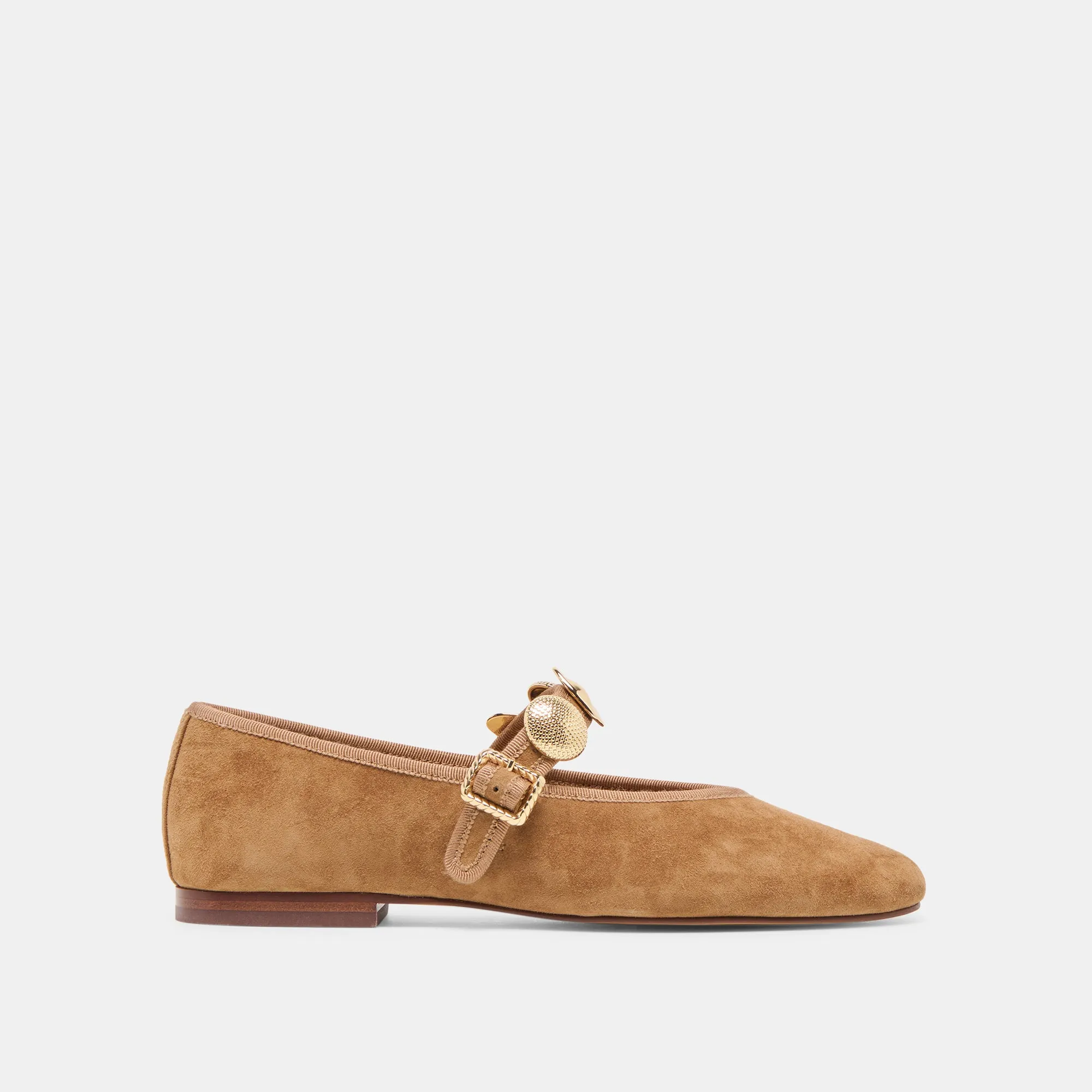RELAN BALLET FLATS LT BROWN SUEDE Sea Breeze