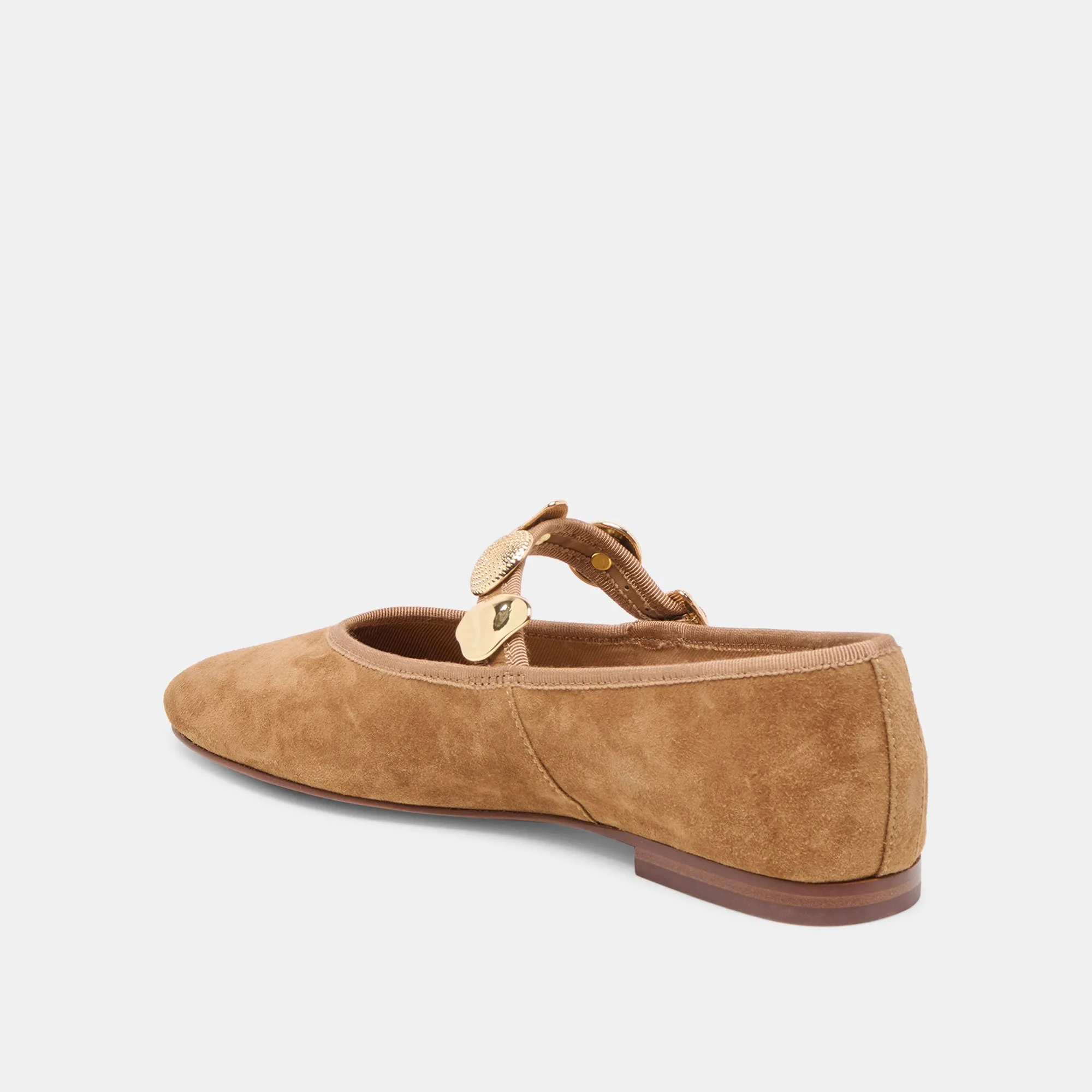 Drink Fest RELAN BALLET FLATS LT BROWN SUEDE