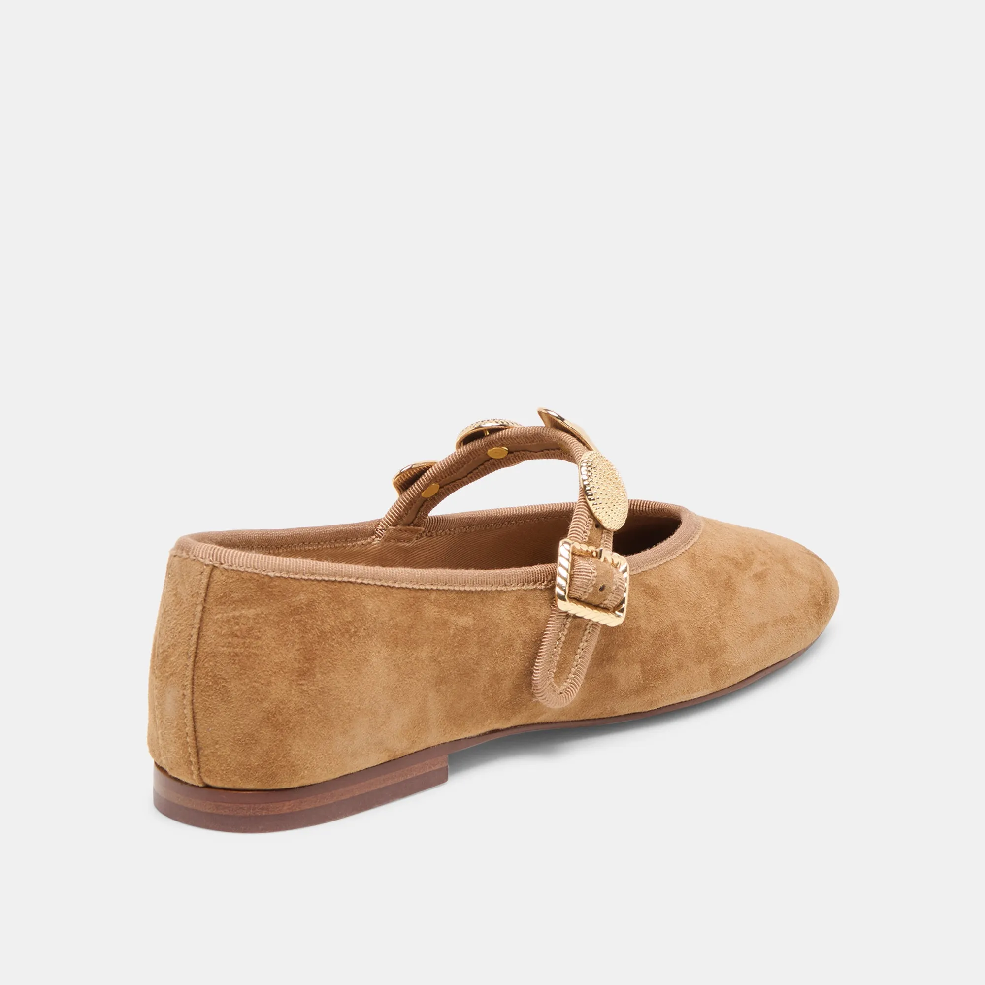 RELAN BALLET FLATS LT BROWN SUEDE Light Weight