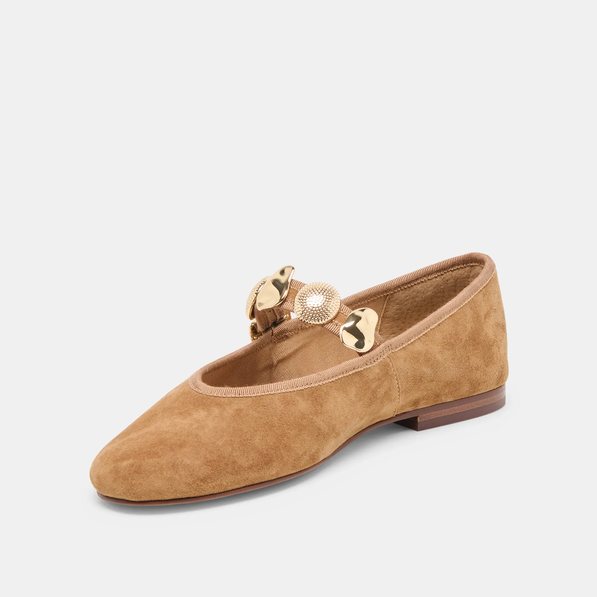 Eco Fiber RELAN BALLET FLATS LT BROWN SUEDE