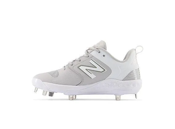 New Balance Women's VELO v3 Metal Fastpitch Softball Cleats - Grey with White - SMVELOG3 Fitness Trail Speed Form
