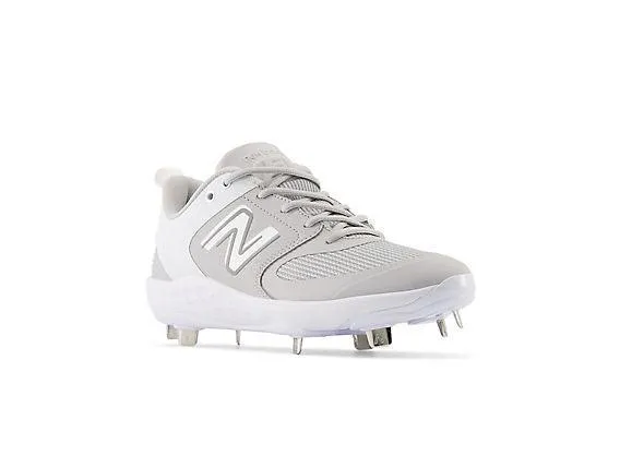 Tailored lining New Balance Women's VELO v3 Metal Fastpitch Softball Cleats - Grey with White - SMVELOG3