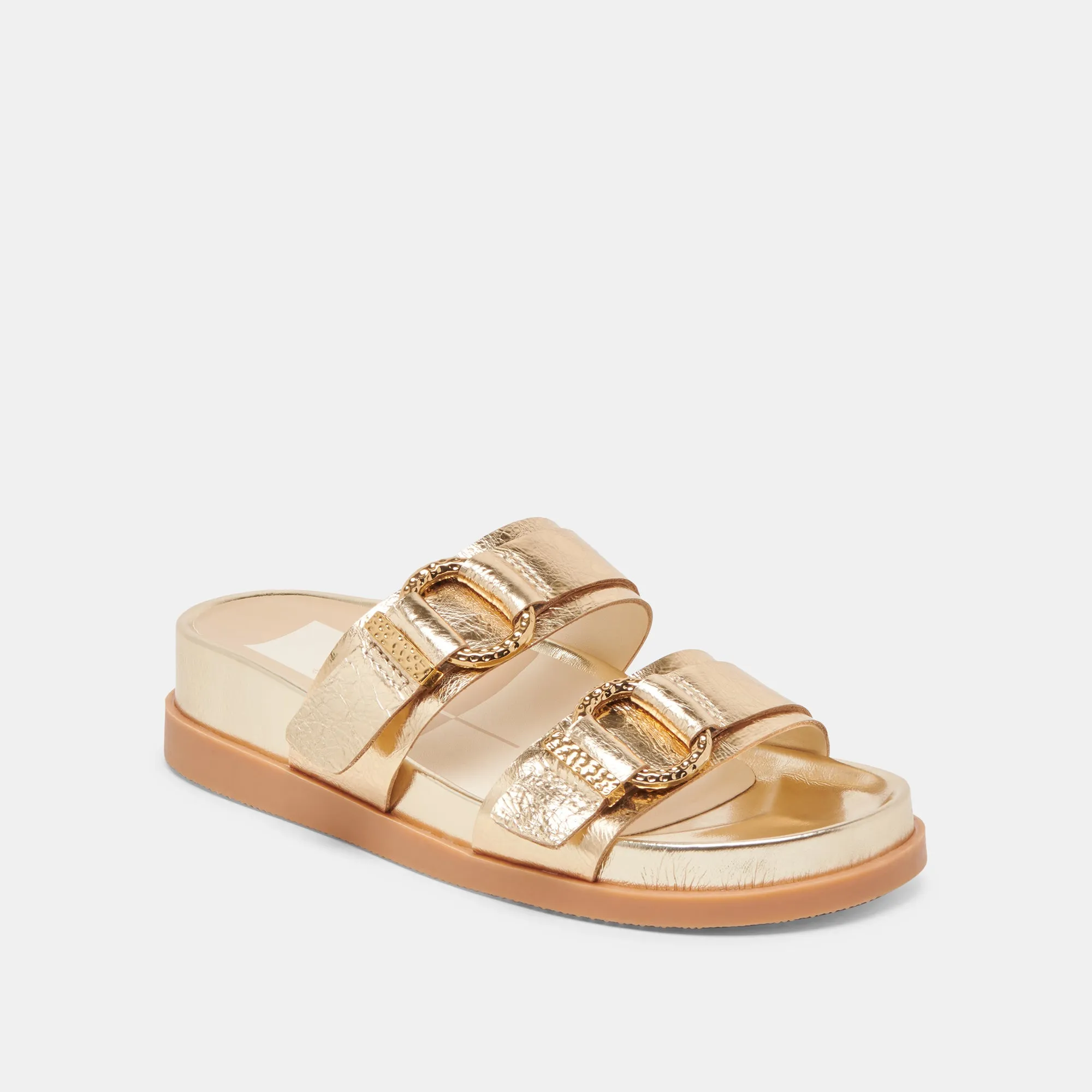 SOYA SANDALS GOLD DISTRESSED LEATHER Non Slip Functional Design