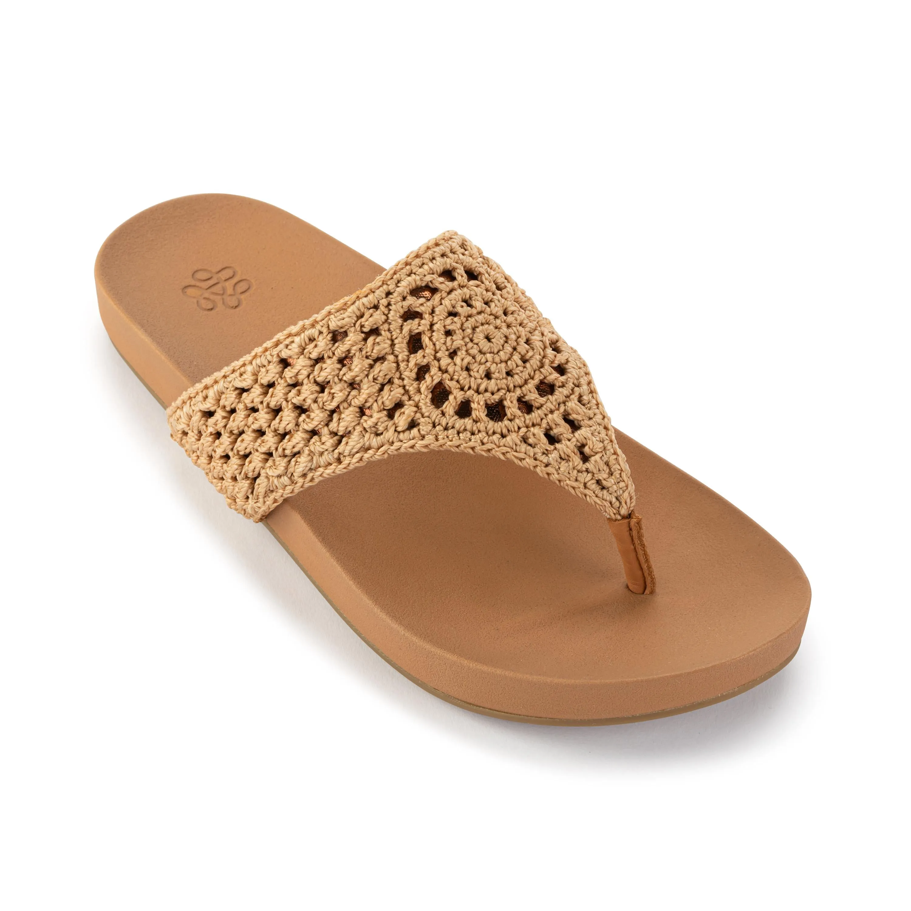Everly Sandal - Hand Crochet - Bamboo Medallion Multi Purpose Heel Safe