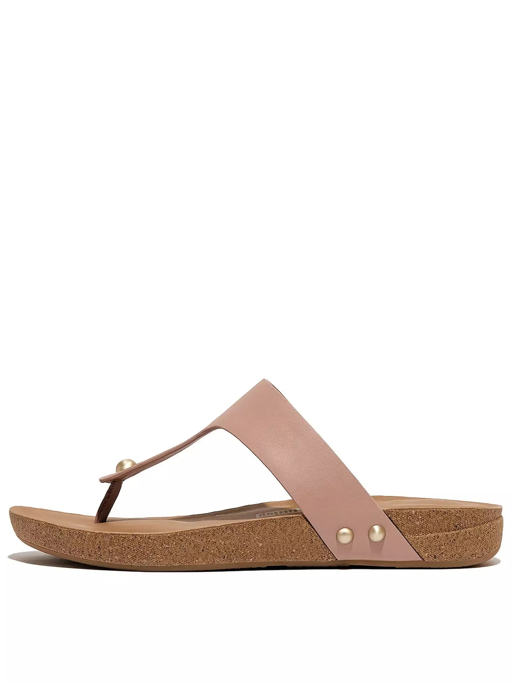 Family Fit FitFlop IQushion Leather Toe-Post Sandals