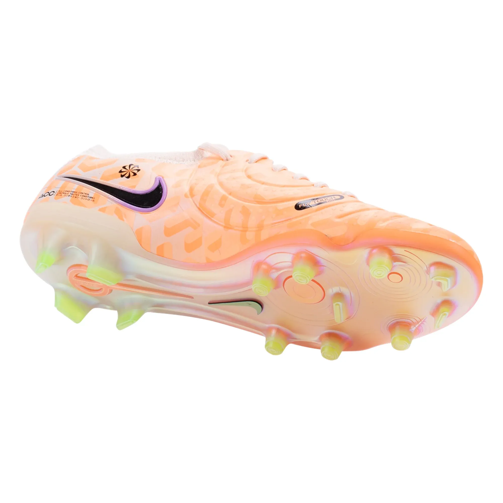 Nike Leged 10 Elite WC FG Soccer Cleats (Guava Ice/Black) Turf Ready
