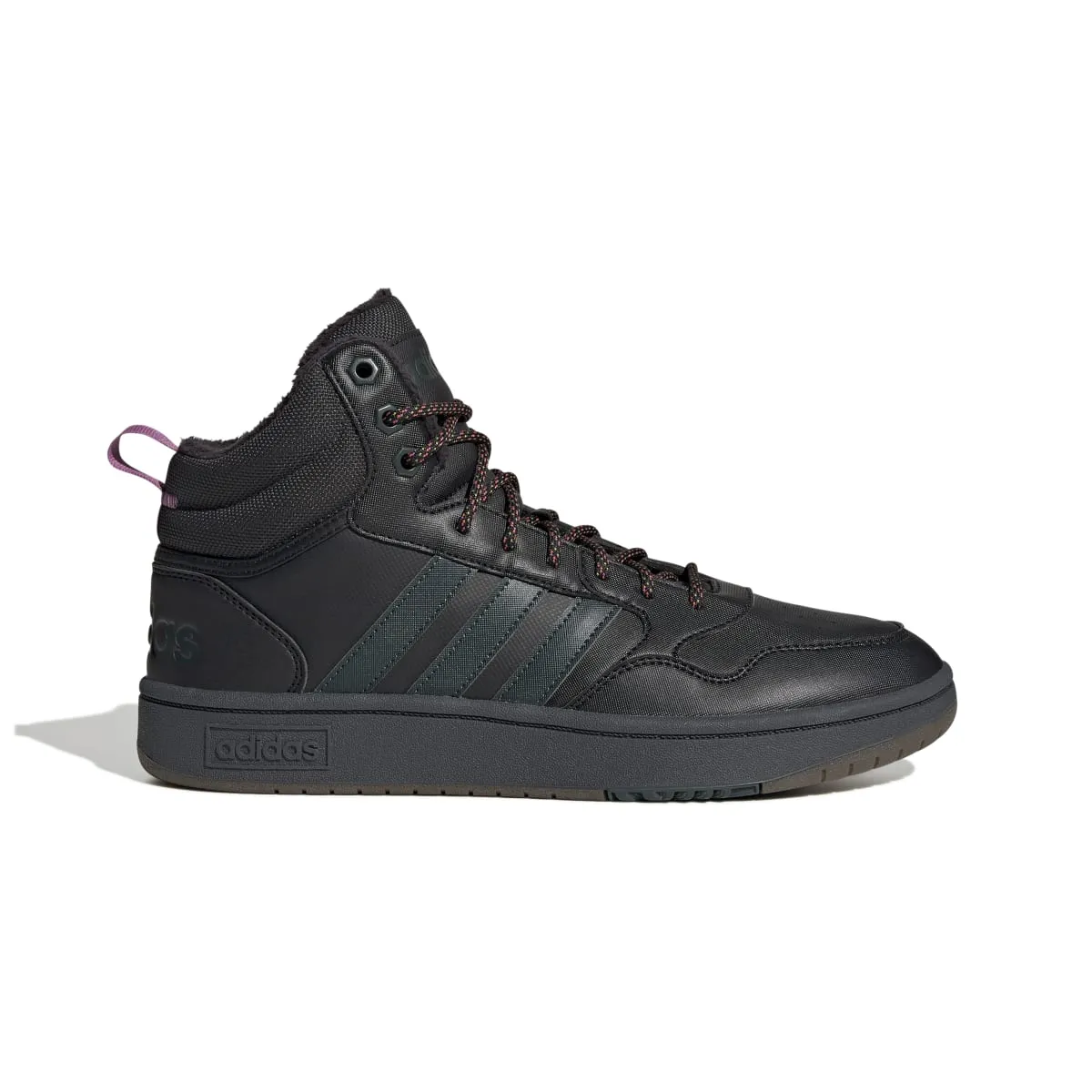 ADIDAS GZ6681 HOOPS MID 3.0 WINTERIZED MN'S (Medium) Black/Green/Gum Synthetic Leather Basketball Shoes Efficient Footwork Comfort Step