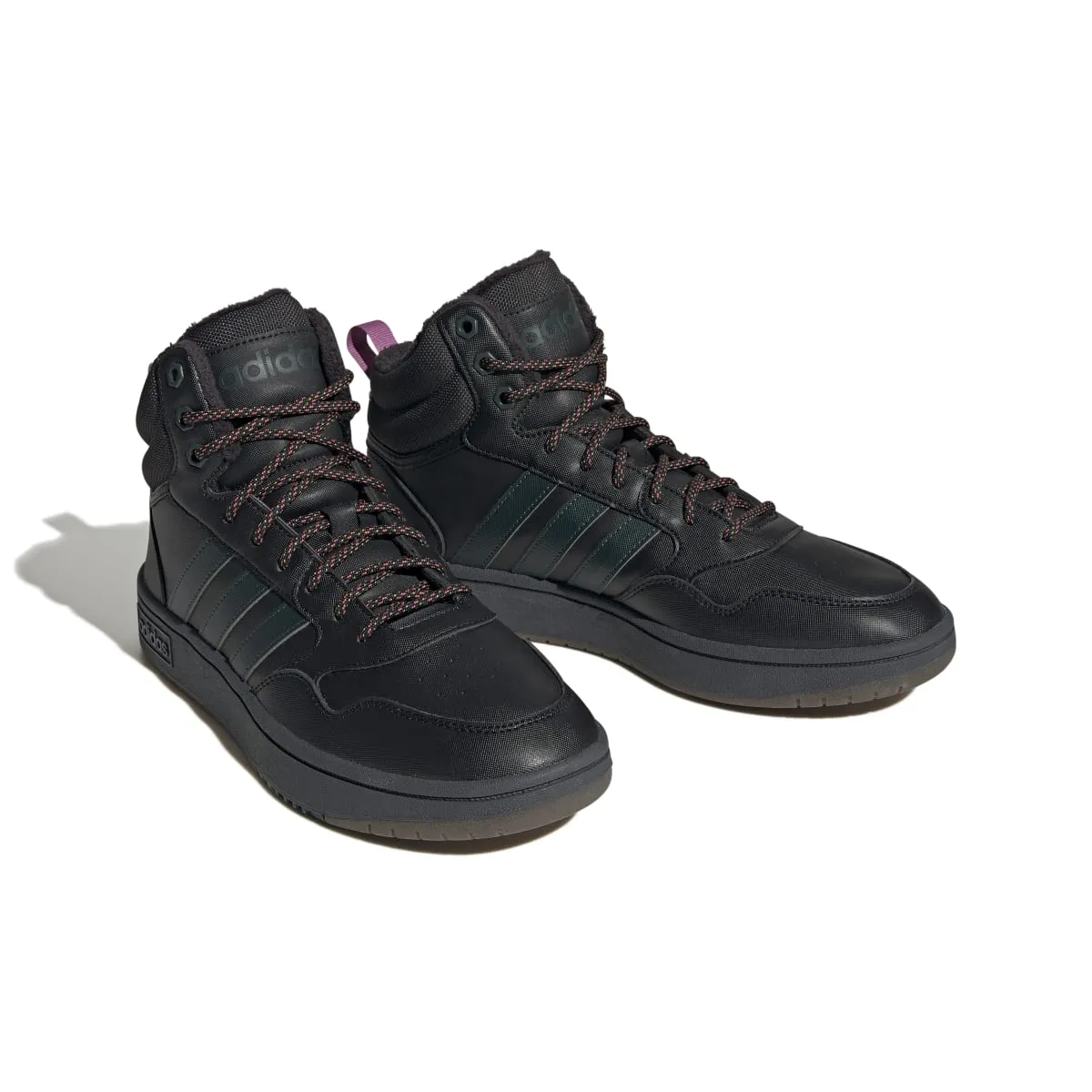 Outdoor ADIDAS GZ6681 HOOPS MID 3.0 WINTERIZED MN'S (Medium) Black/Green/Gum Synthetic Leather Basketball Shoes
