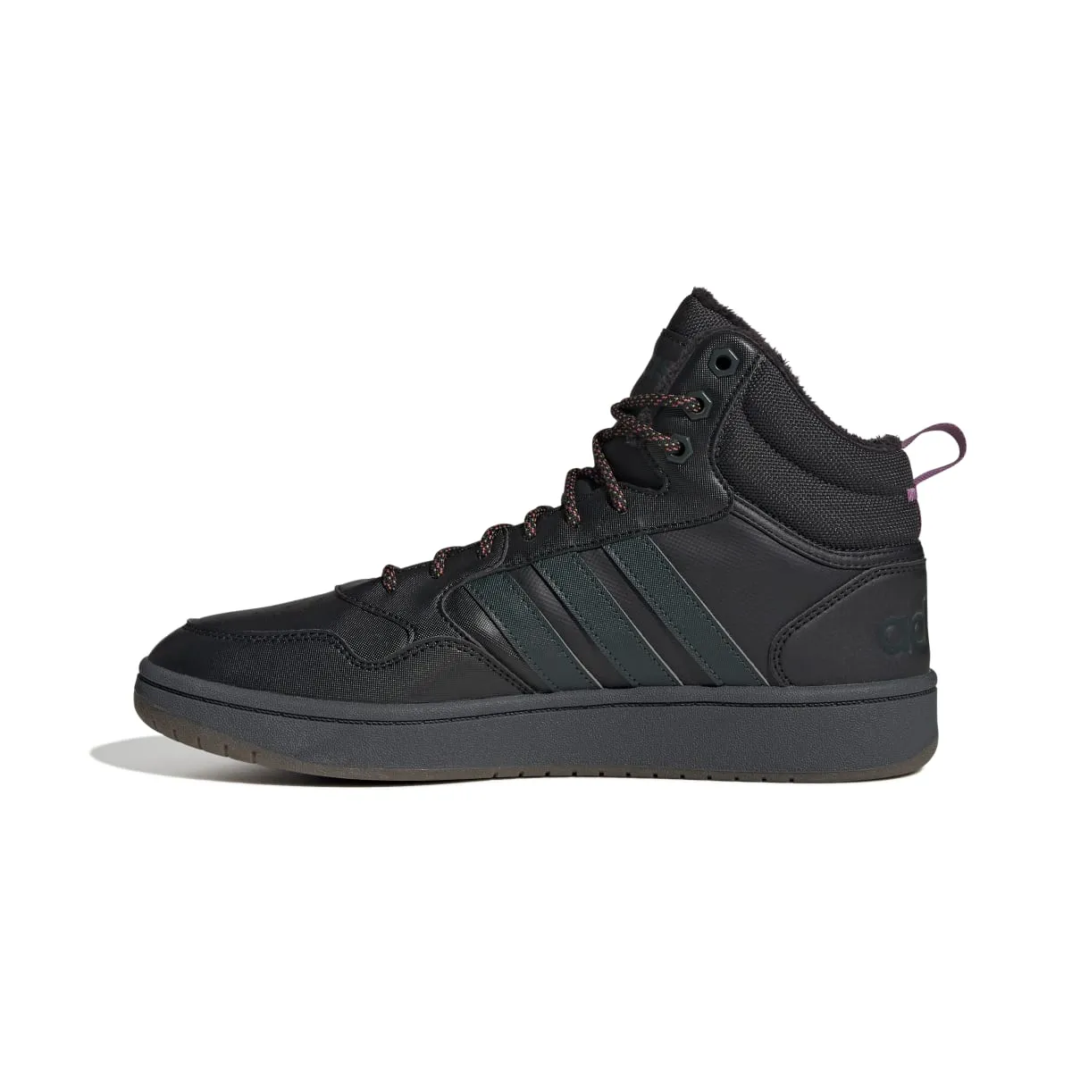 ADIDAS GZ6681 HOOPS MID 3.0 WINTERIZED MN'S (Medium) Black/Green/Gum Synthetic Leather Basketball Shoes Maximum Comfort
