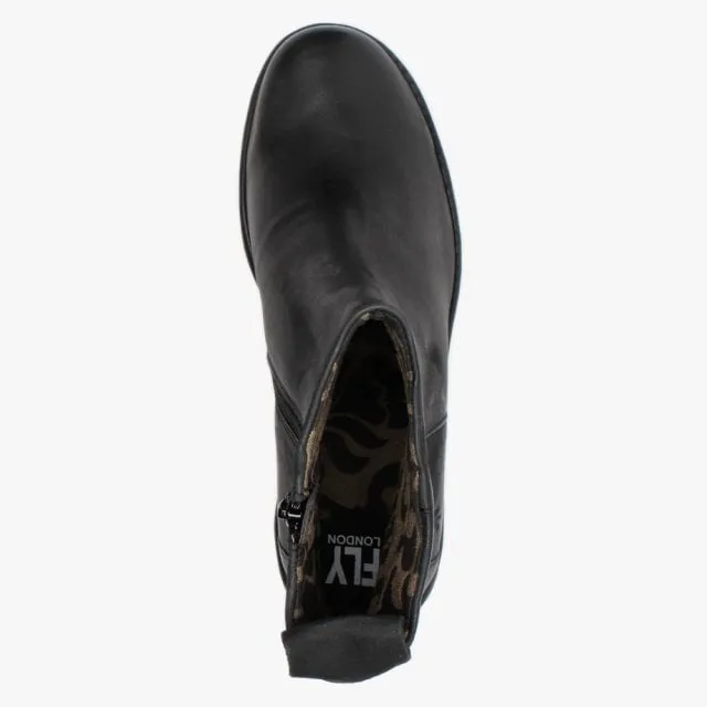 FLY LONDON BALE BLACK Rough Ground Sleek Design
