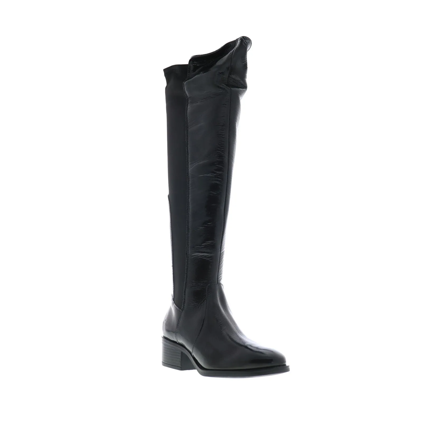 Impact absorption Bos. & Co. Jemmy Womens Black Synthetic Zipper Knee High Boots