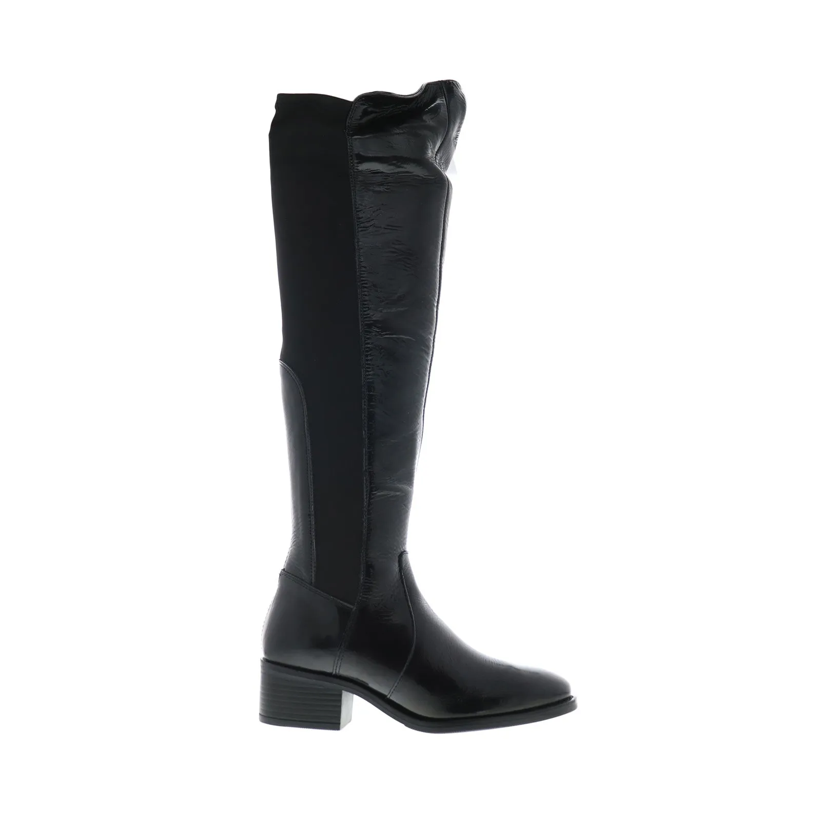 Nylon Material Bos. & Co. Jemmy Womens Black Synthetic Zipper Knee High Boots