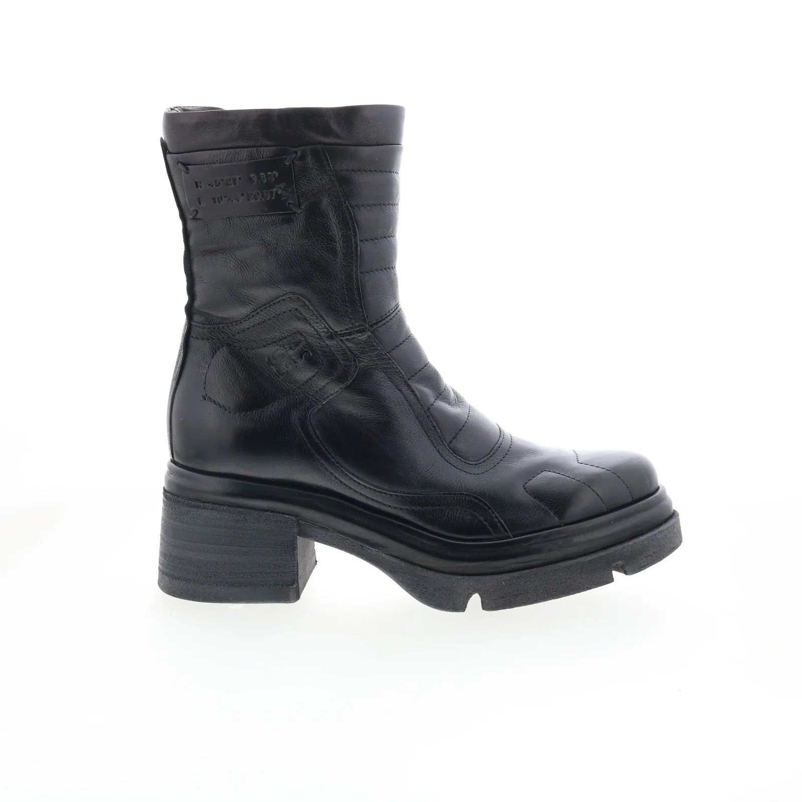 Outdoor Lifestyle A.S. 98 Ethel 2651 Womens Black Leather Zipper Ankle & Booties Boots