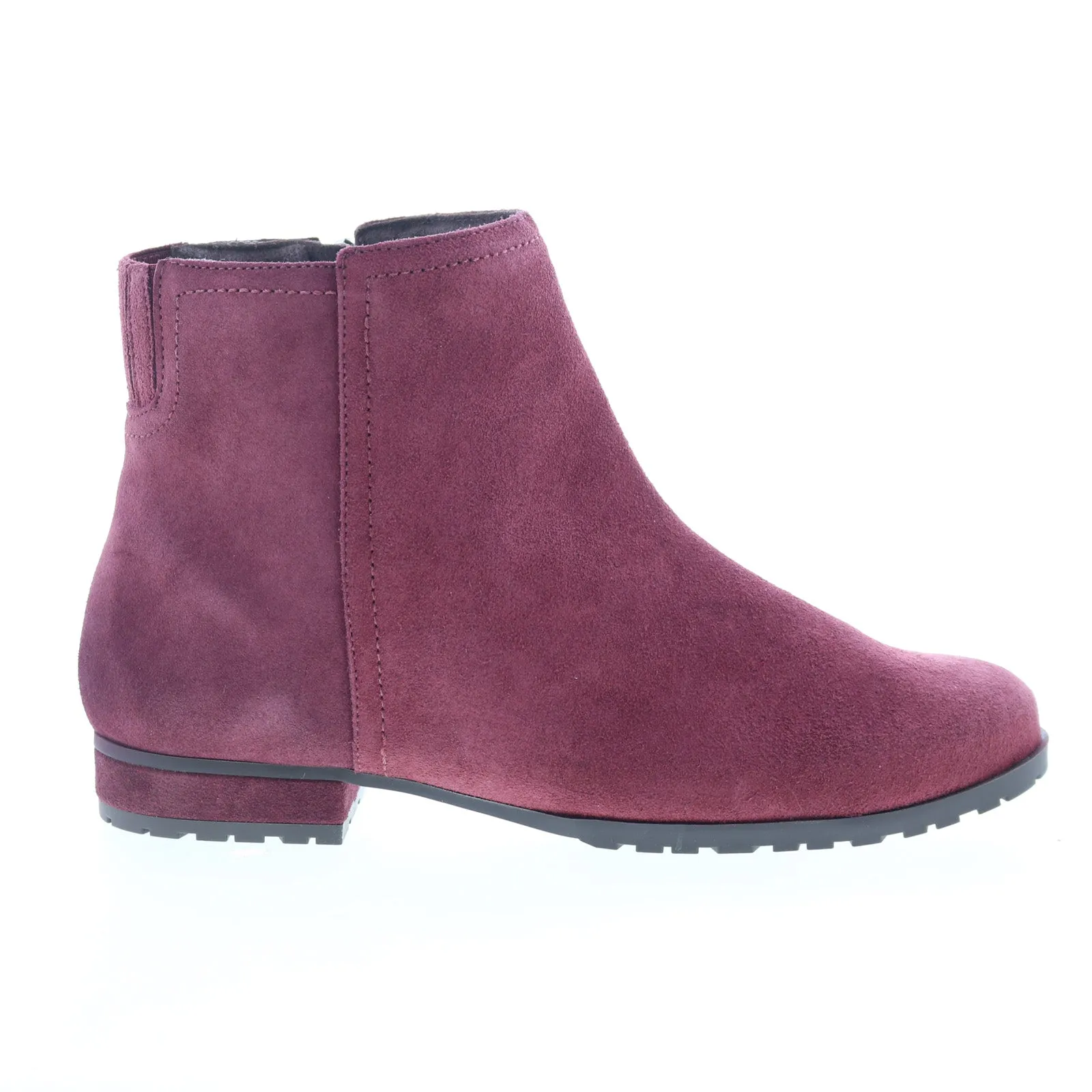 Easy Spirit Nevi SENEVI Womens Red Suede Zipper Casual Dress Boots Slip-On Design