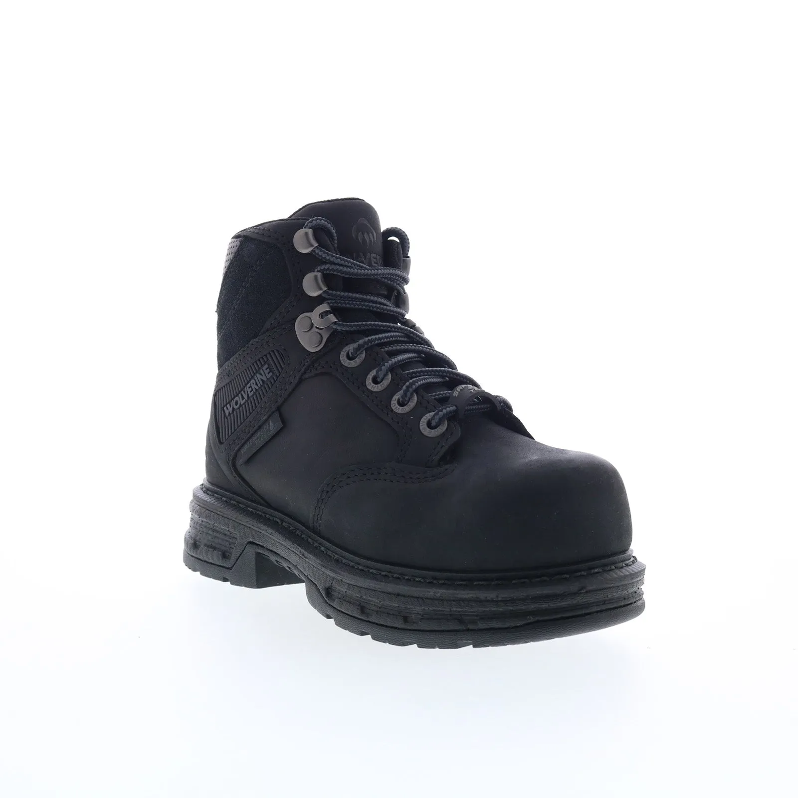 Functional Wear Rodeo Event Wolverine Hellcat 6" CarbonMax Toe W211156 Womens Black Nubuck Work Boots