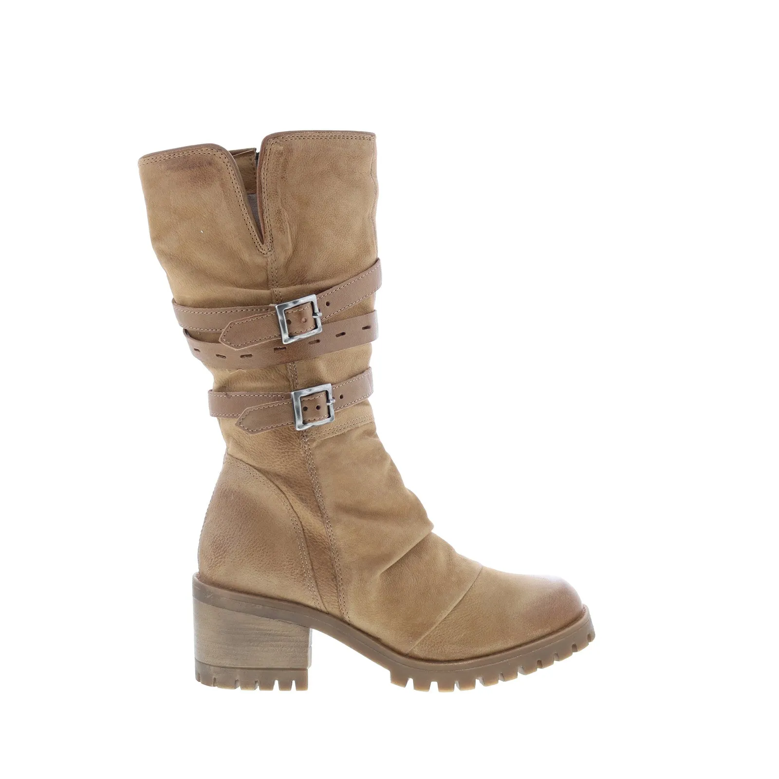 Miz Mooz Meara Womens Brown Leather Zipper Casual Dress Boots quick dry