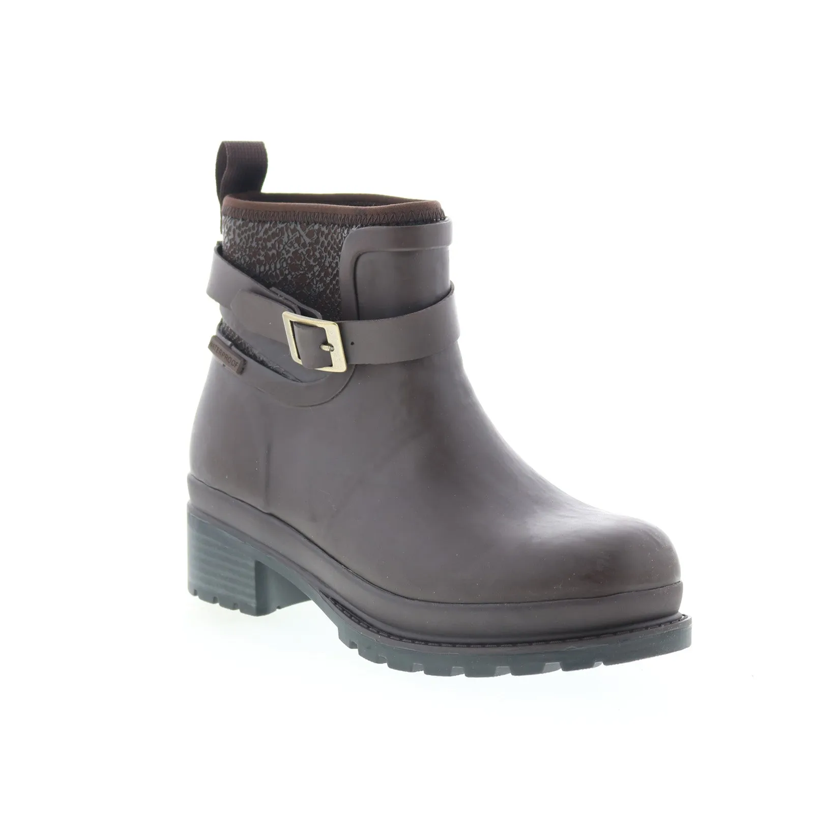 Original Muck Liberty Ankle Rubber WP Womens Brown Ankle & Booties Boots Coffee Shop light texture