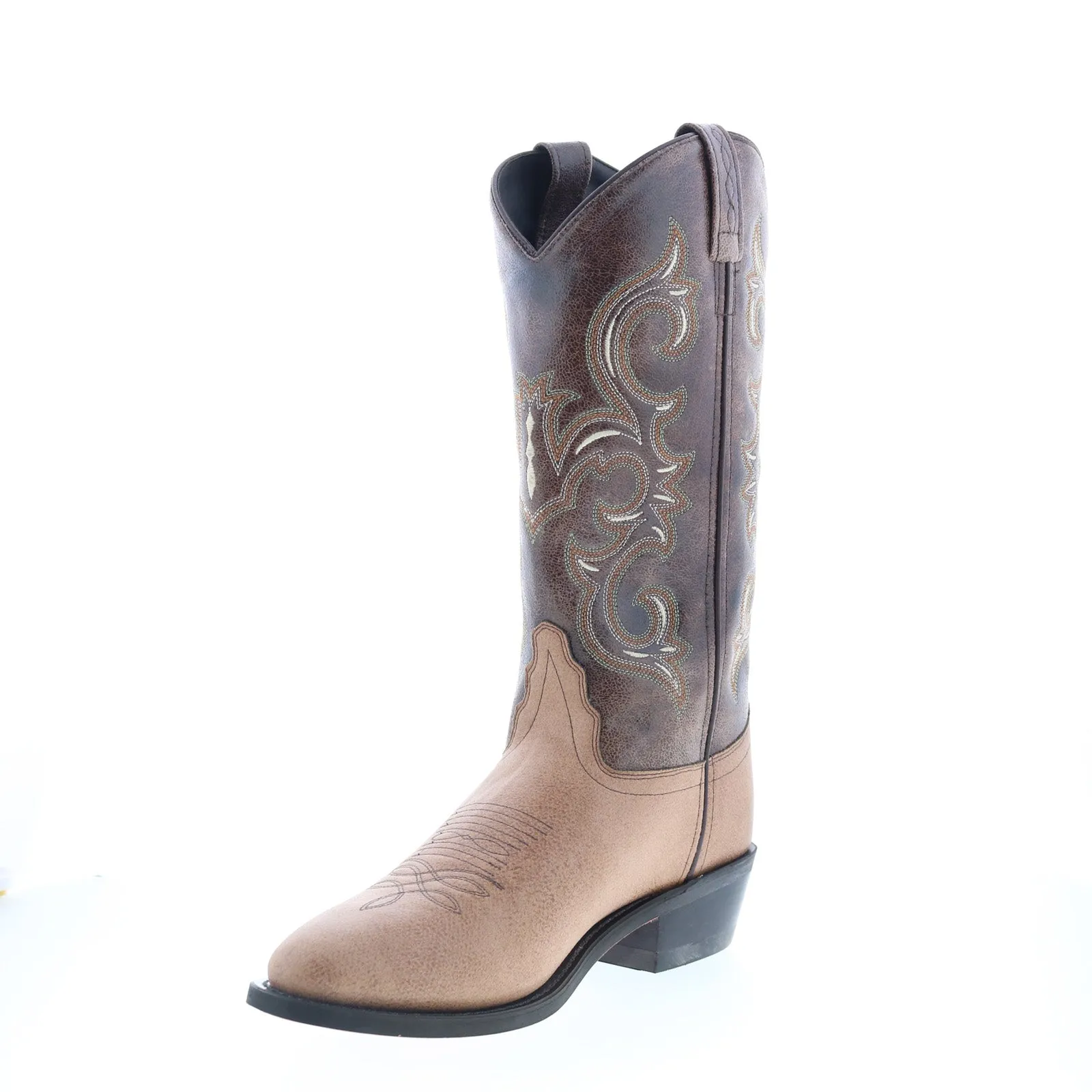 Padded Liner Jama Old West VCM9019 Mens Brown Wide Leather Cowboy Western Boots