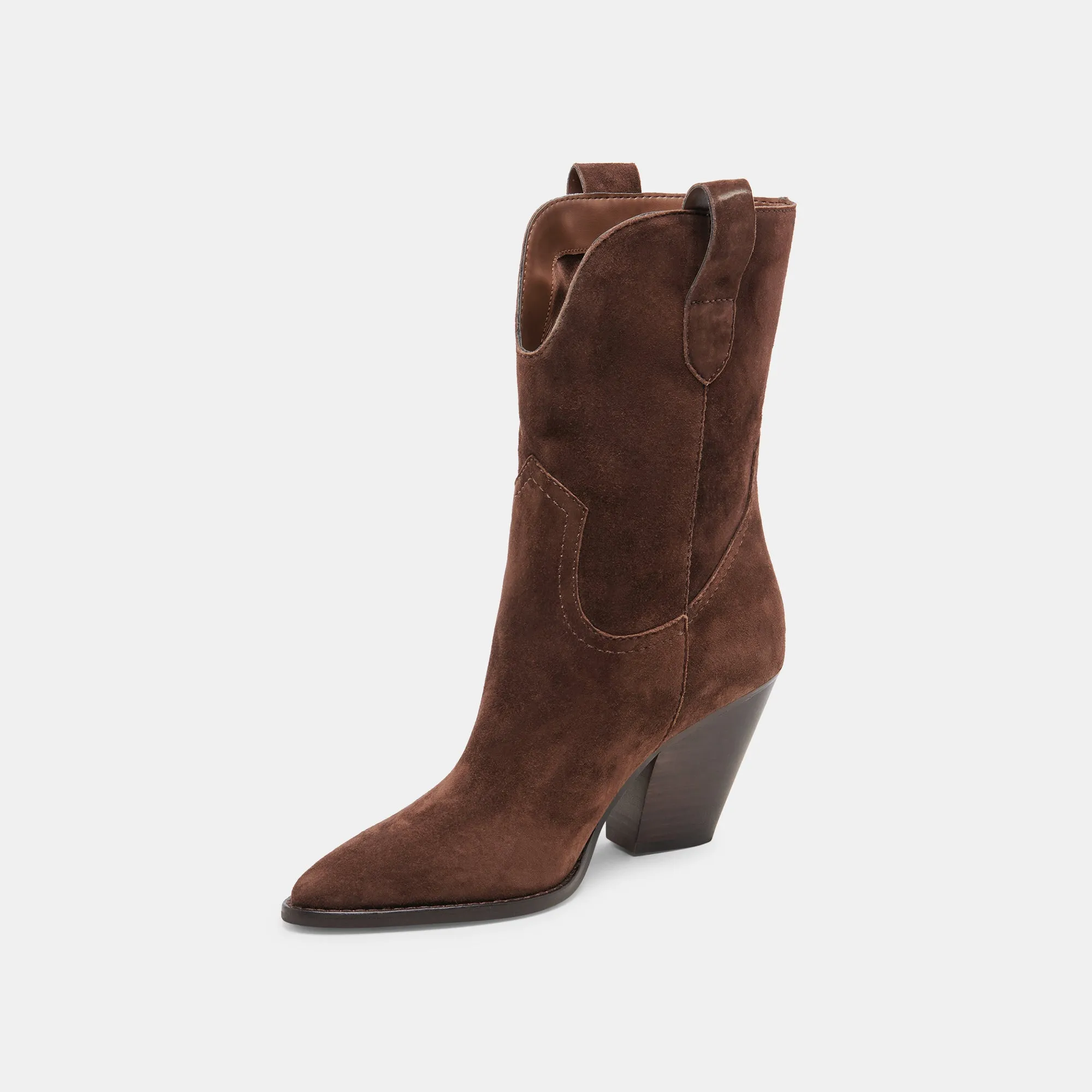 Vintage Style Lightweight Fit JESSEY BOOTS DK BROWN SUEDE