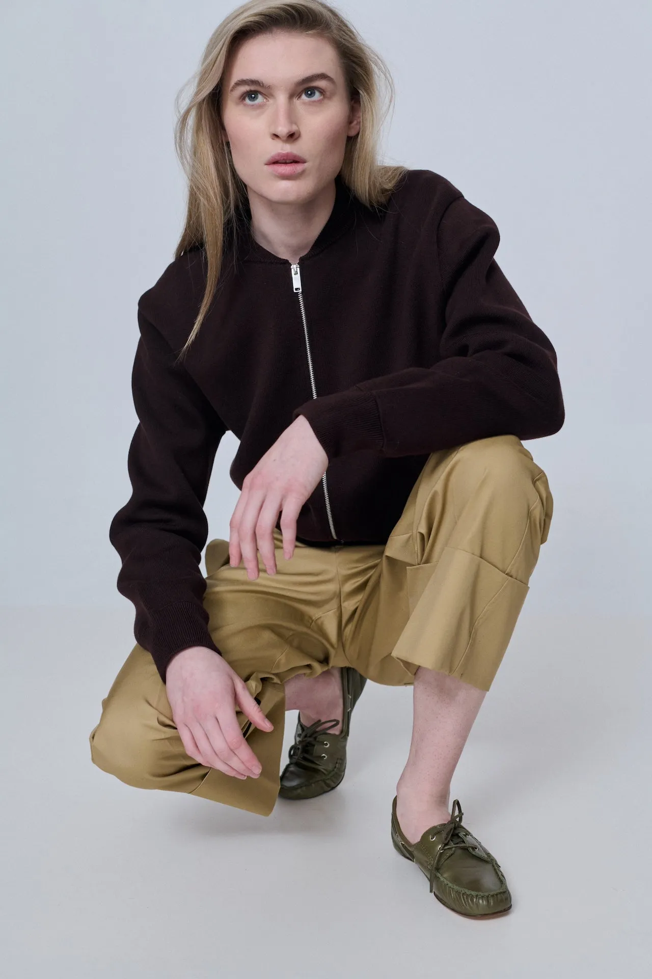 Fresh Breeze Ivy loafers in Khaki Leather