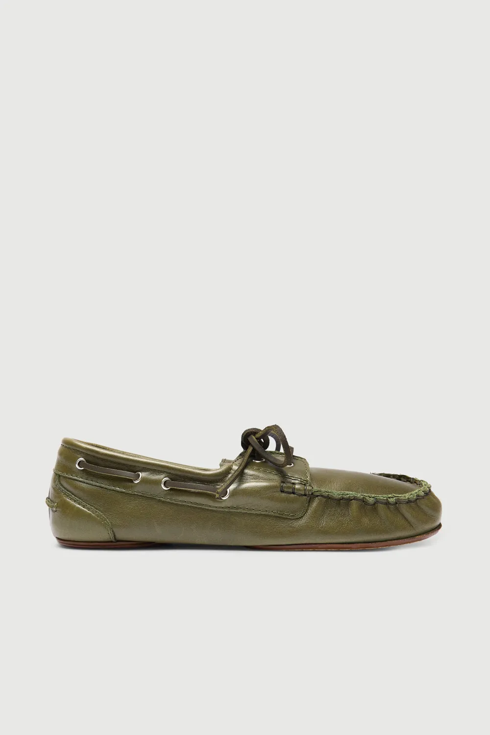 Ivy loafers in Khaki Leather Everyday Comfort Footwear Ground Hug