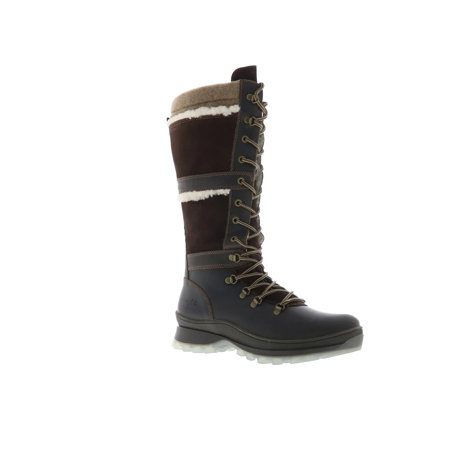 Quick Pull Rain Ready Bos. & Co. Daws Womens Brown Suede Lace Up Casual Dress Boots