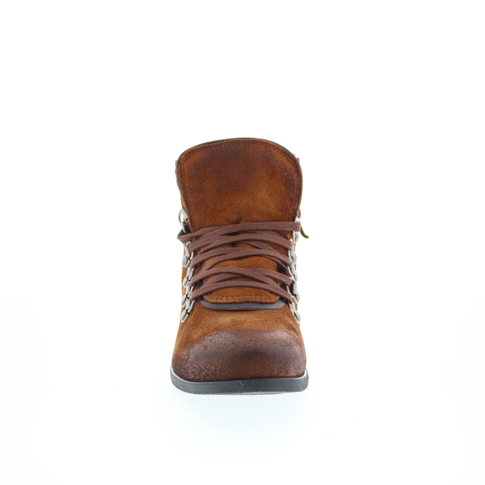 All Day Miz Mooz Steffy Womens Brown Suede Lace Up Ankle & Booties Boots