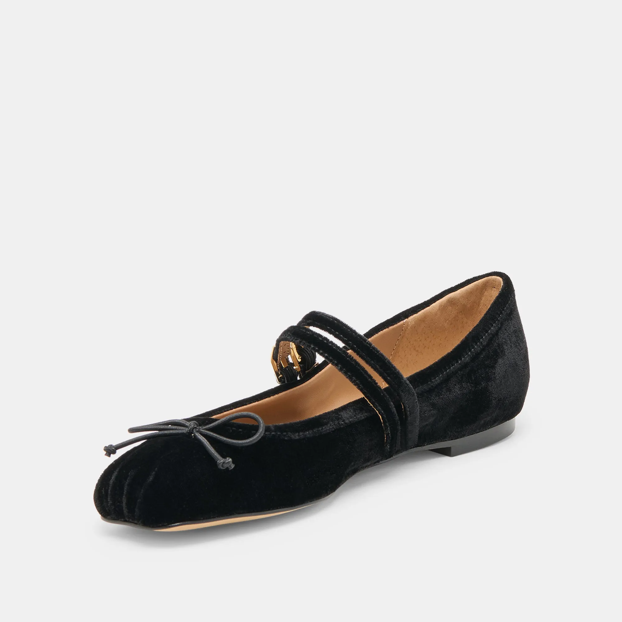 Durable Craftsmanship Living Ease GIBSEN BALLET FLATS NERO VELVET