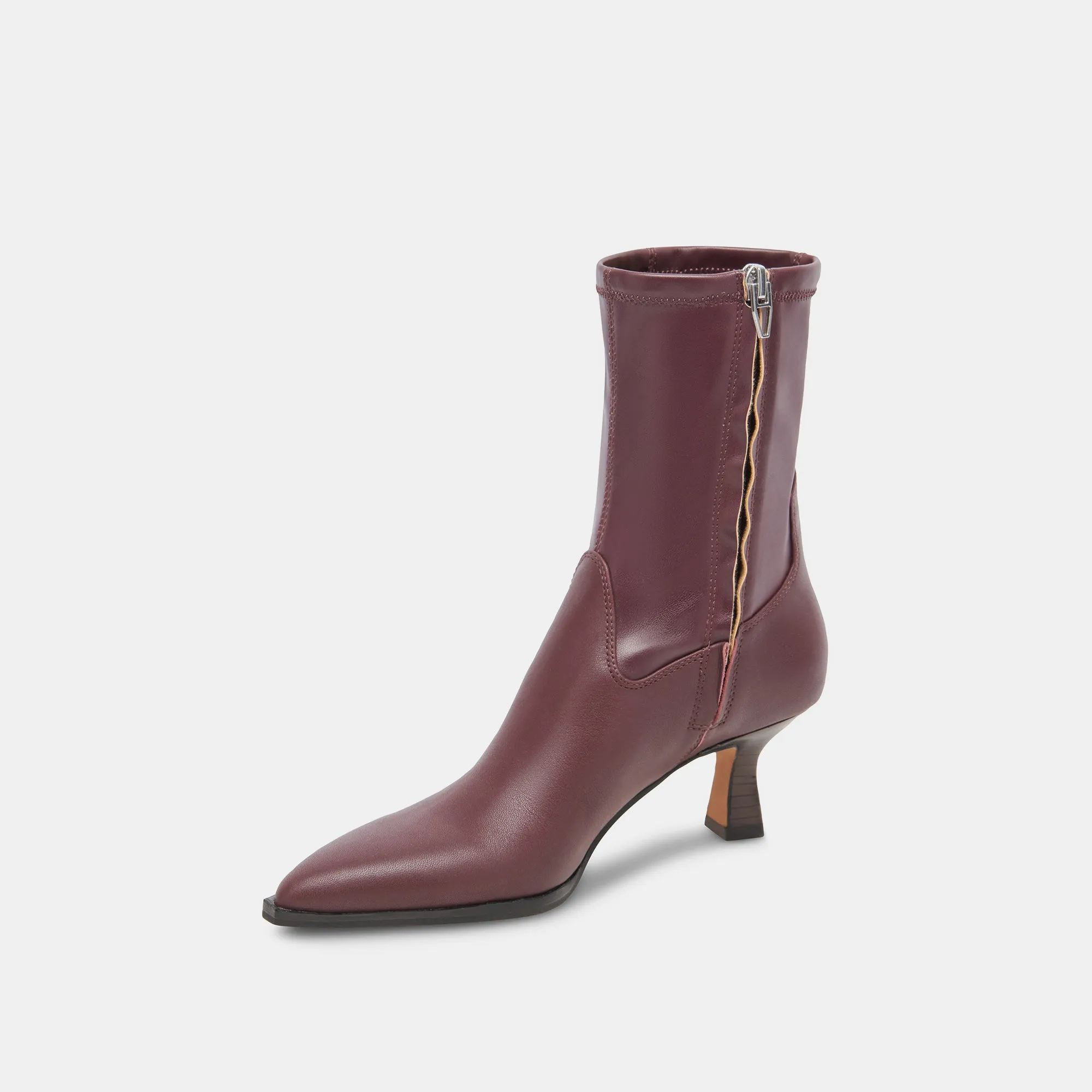 Street Ready ARYA WIDE CALF BOOTS WINE LEATHER