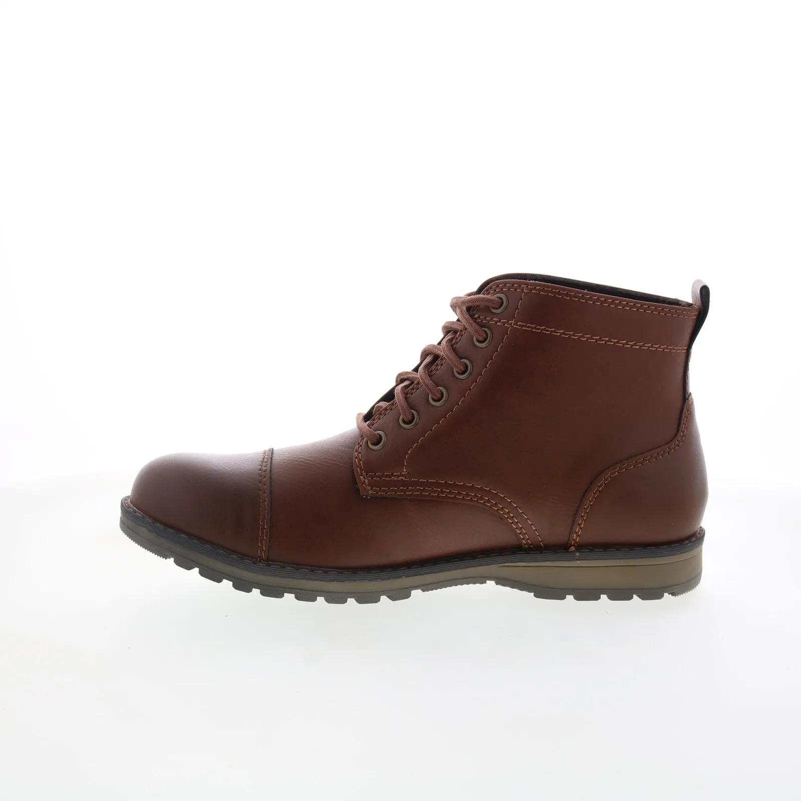 Lace Closure Eastland Jason Cap Toe 7372-04 Mens Brown Synthetic Casual Dress Boots