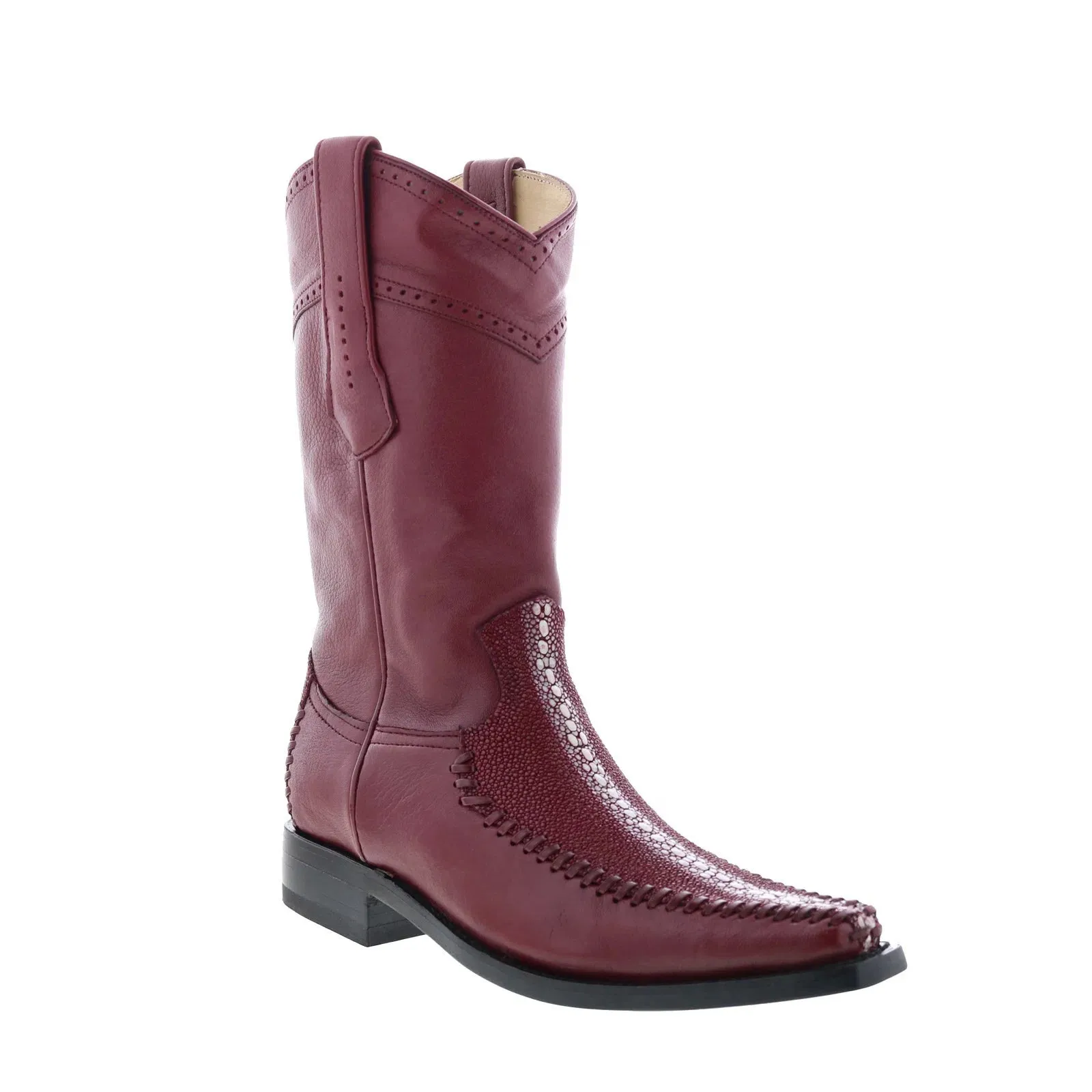 Los Altos Square Toe Stingray Rowstone Mens Burgundy Wide Cowboy Western Boots Versatile Anti-odor technology