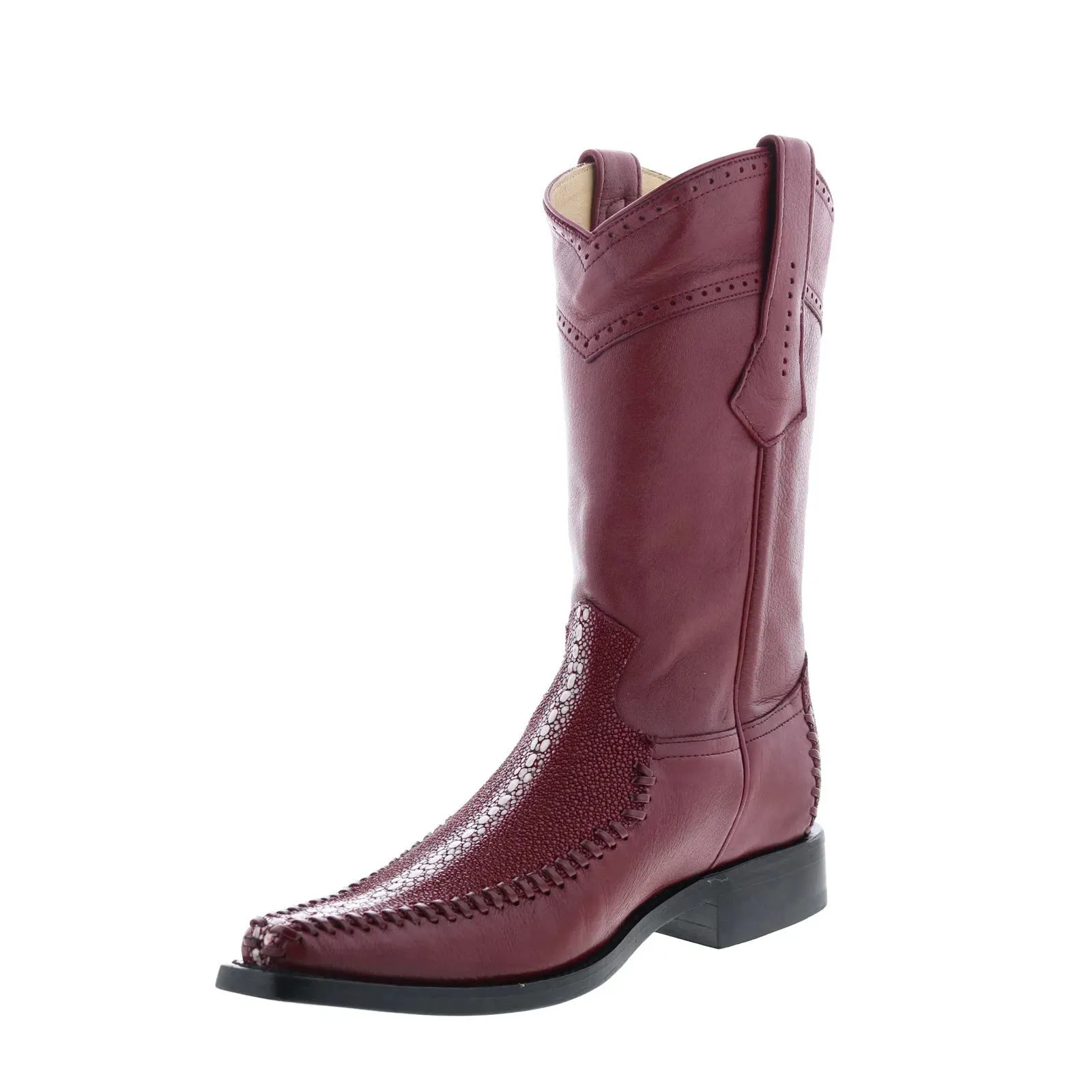 Lightweight Sole Multi-Function Wear Los Altos Square Toe Stingray Rowstone Mens Burgundy Wide Cowboy Western Boots