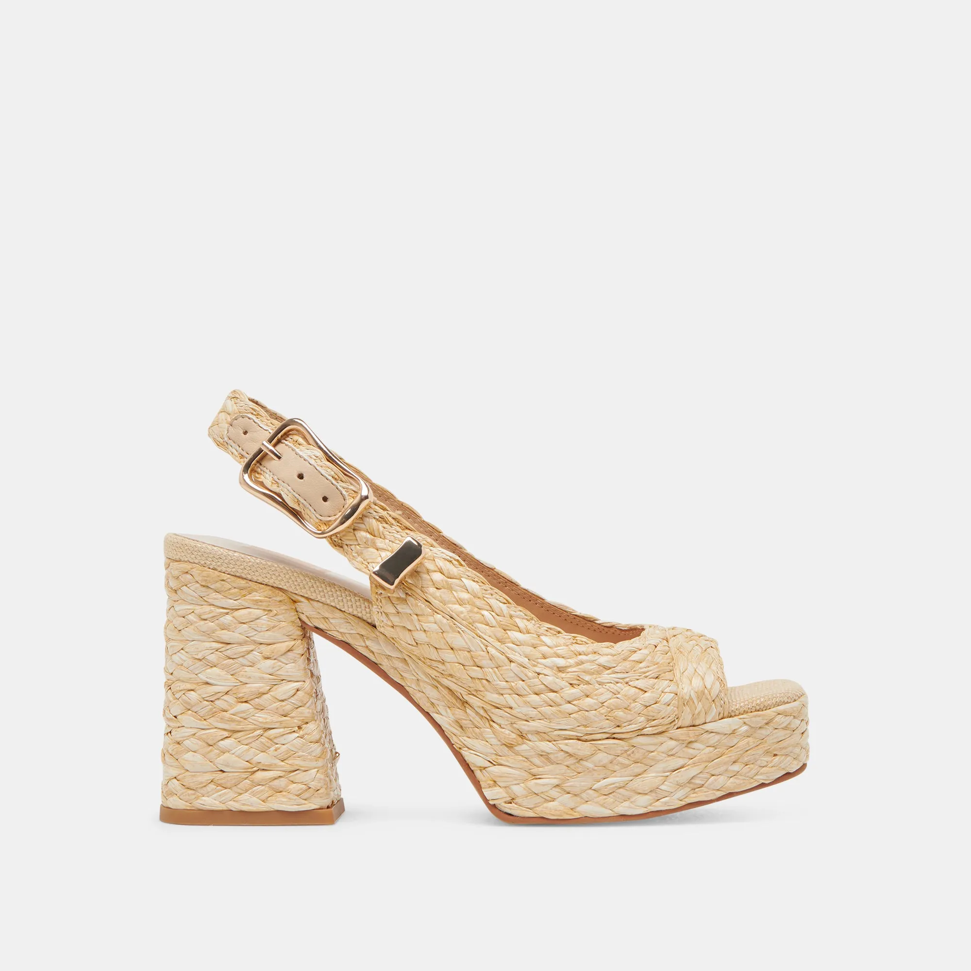 Minimalist Heels FLORES HEELS NATURAL RAFFIA