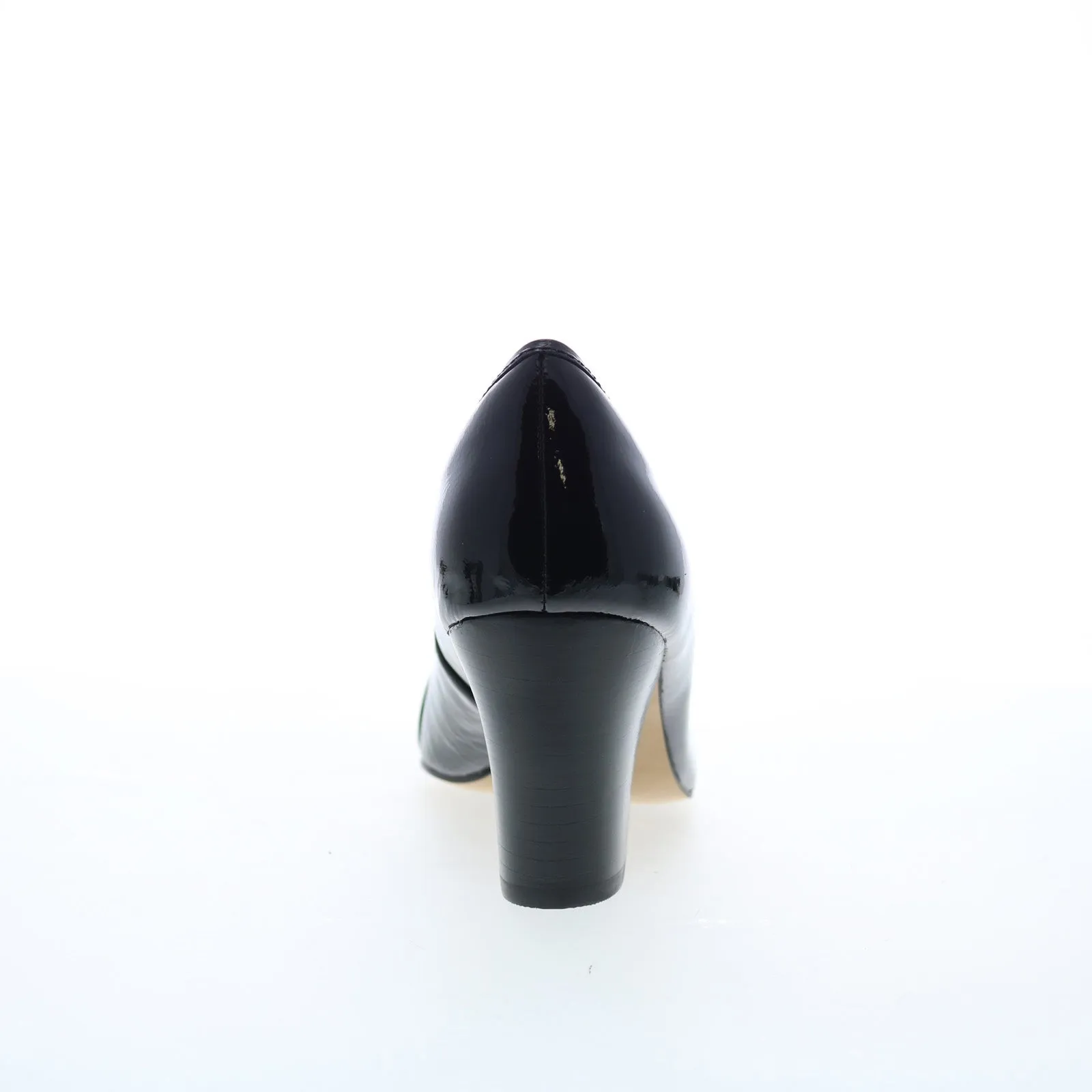 Isola Tara 6229311 Womens Black Leather Slip On Heels Pumps Shoes Romantic Wedding Shoes