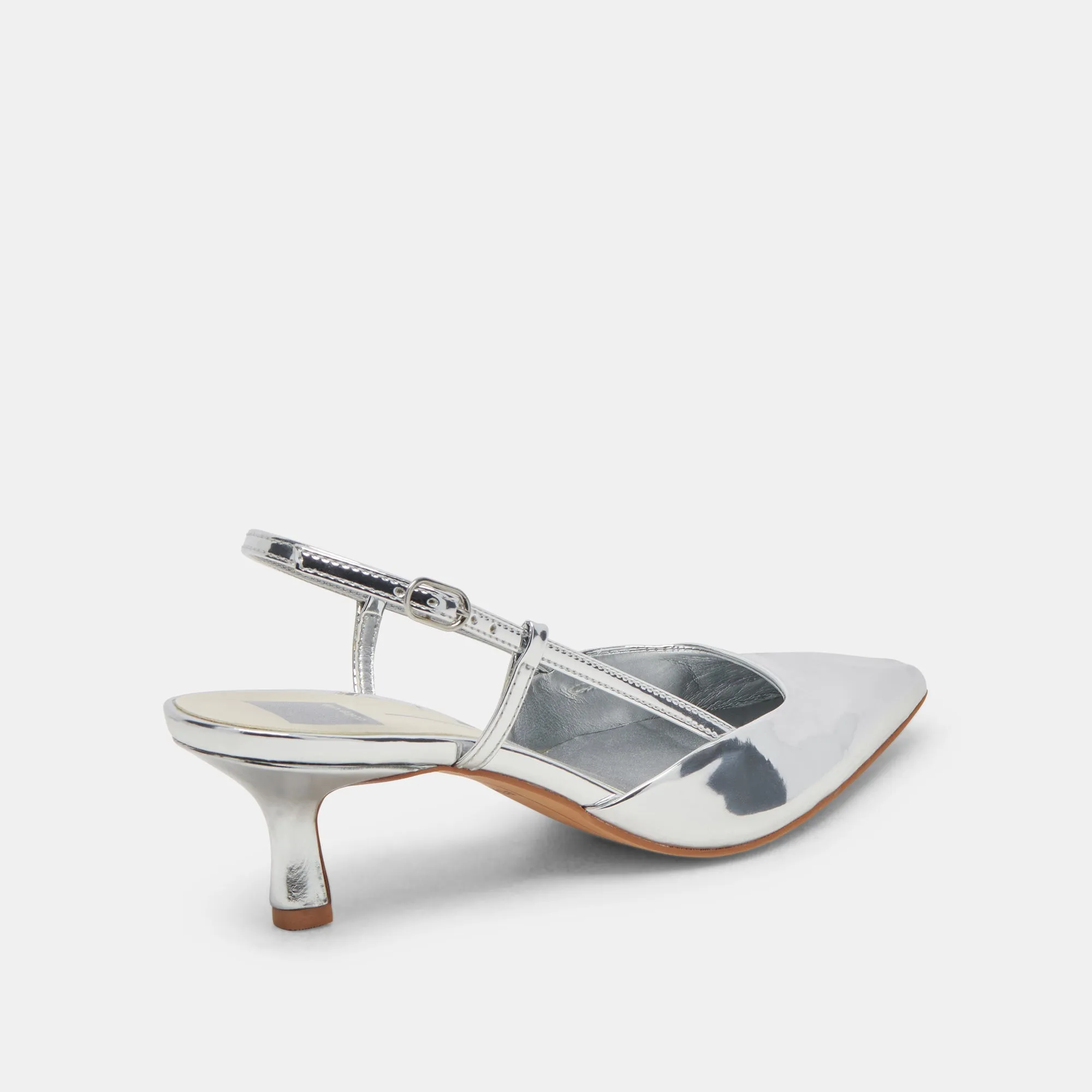 ODELA HEELS SILVER STELLA Bejeweled Heels Comfortable Footbed