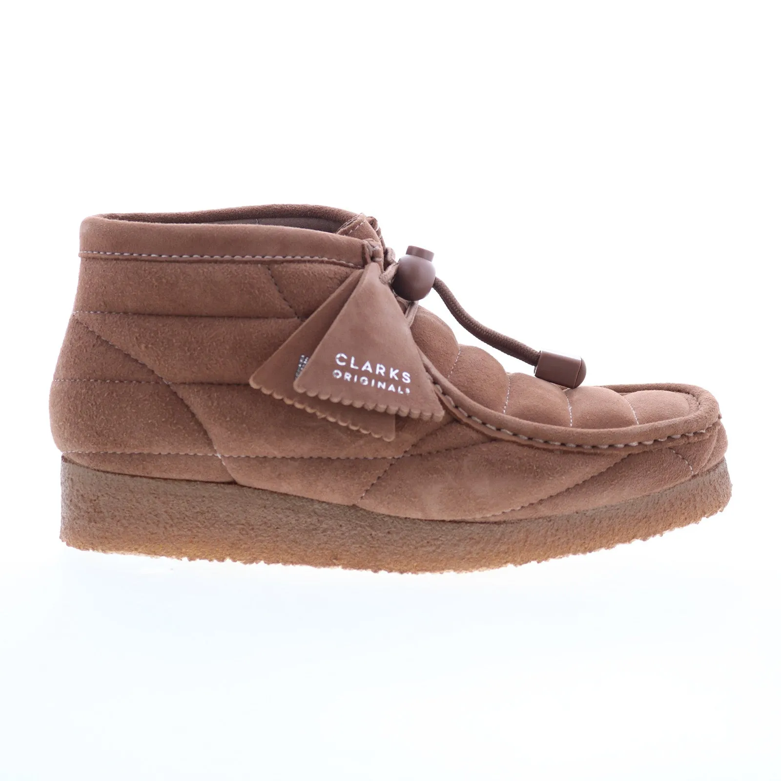 No Pressure Clarks Wallabee Boot 26173230 Womens Brown Suede Slip On Casual Dress Boots