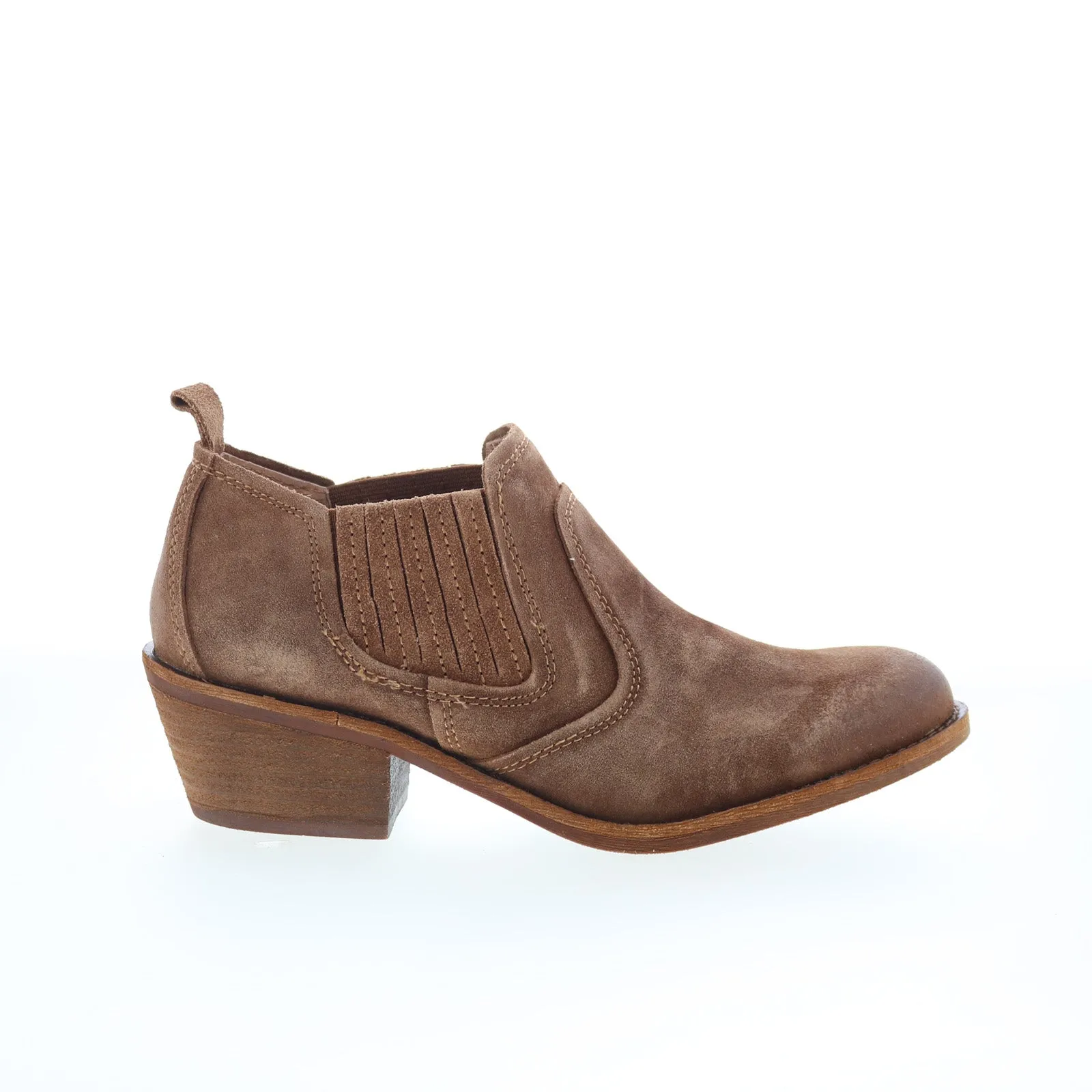 Sofft Adien SF0023120 Womens Brown Suede Slip On Ankle & Booties Boots Smooth Finish
