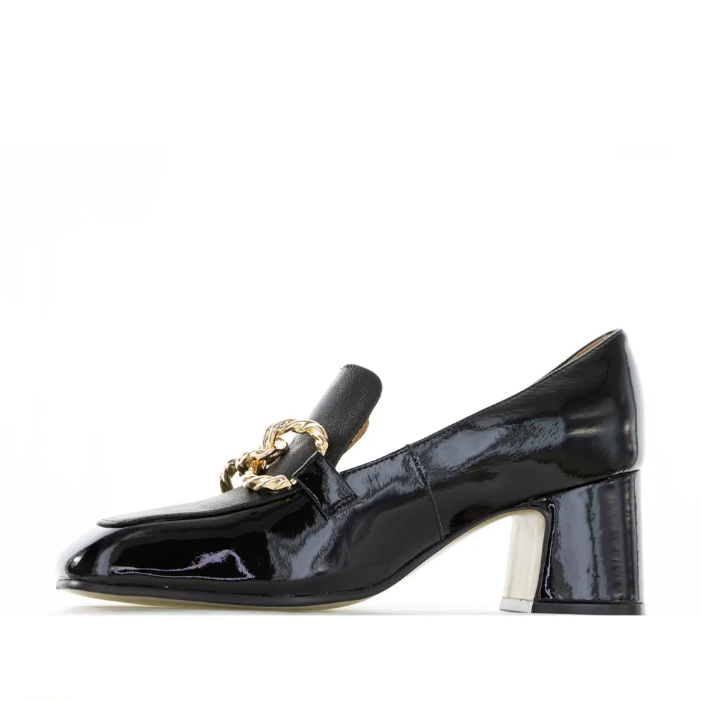 DJANGO & JULIETTE KEEFE BLACK PATENT Relaxed Comfort Memory Foam