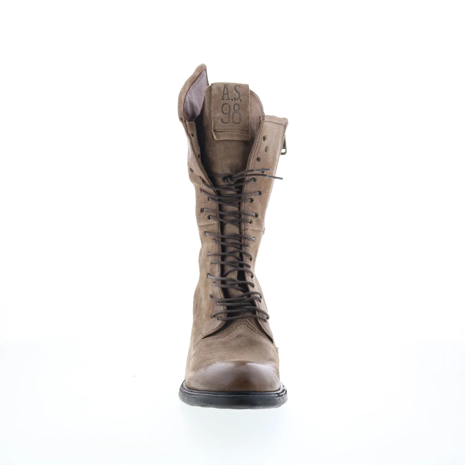 A.S. 98 Jasper Womens Gray Leather Zipper Casual Dress Boots Field Travel