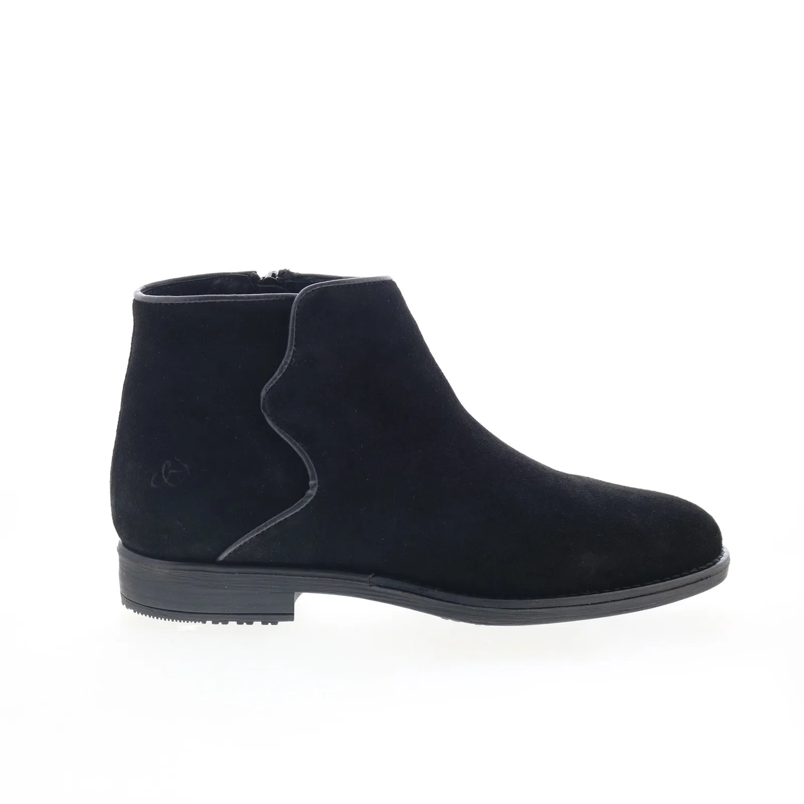 Adjustable Fit Bos. & Co. Rural 29419 Womens Black Suede Zipper Casual Dress Boots