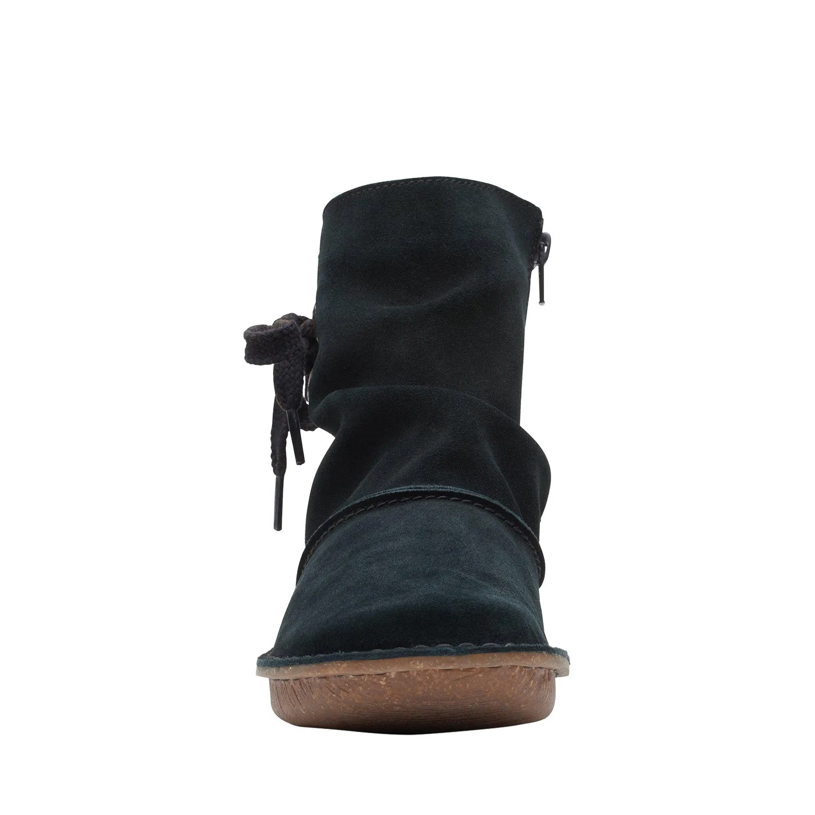 Supportive sole All-Purpose Style Clarks Funny Oak 26168555 Womens Black Suede Zipper Casual Dress Boots