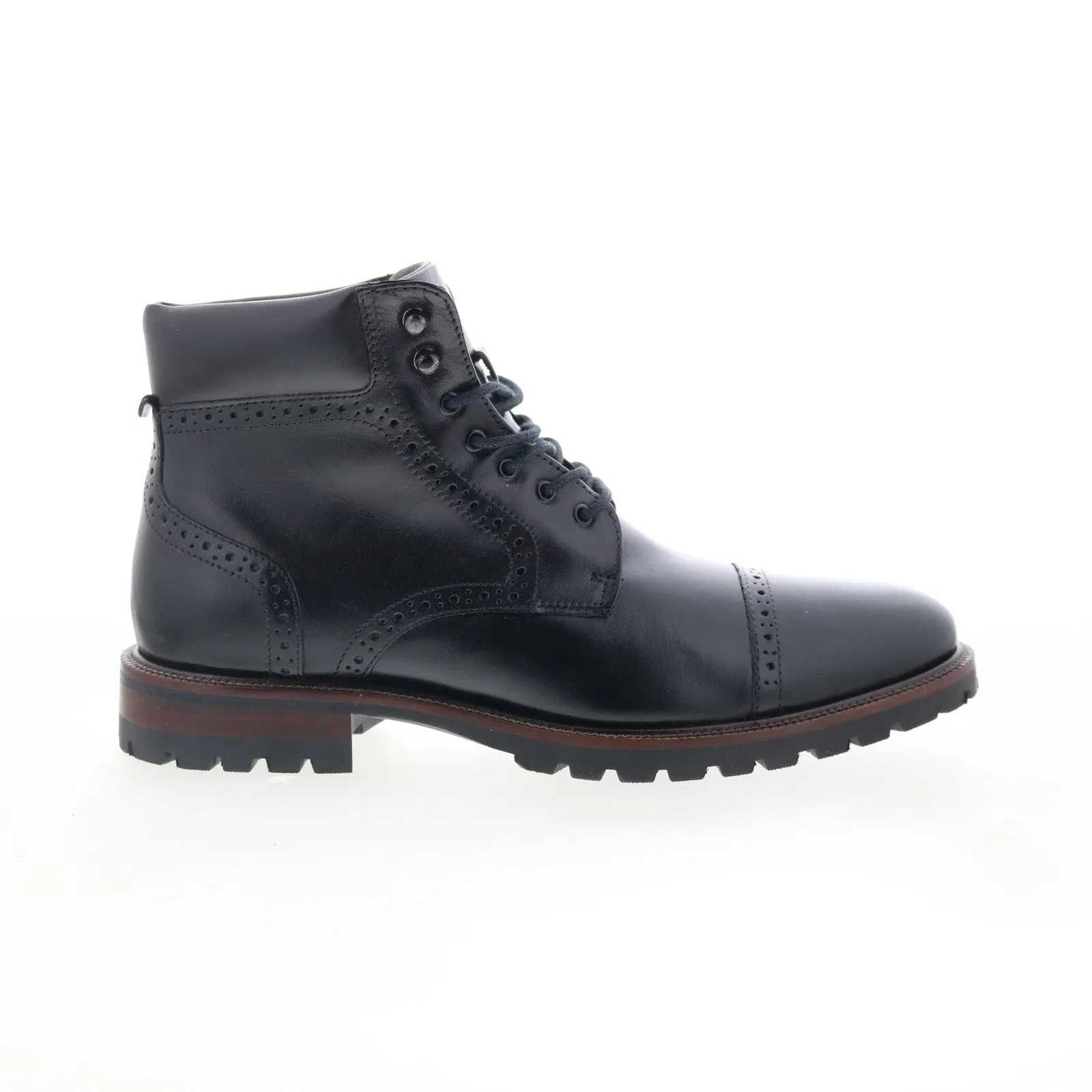 Lightweight Sole Johnston & Murphy XC Flex Cody Wingtip Boot Mens Black Casual Dress Boots