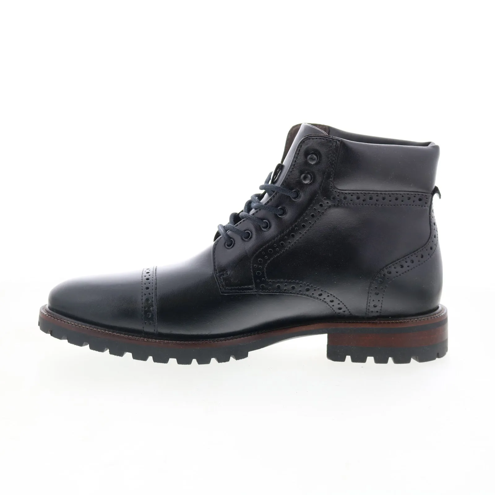 waterproof Secure Step Johnston & Murphy XC Flex Cody Wingtip Boot Mens Black Casual Dress Boots